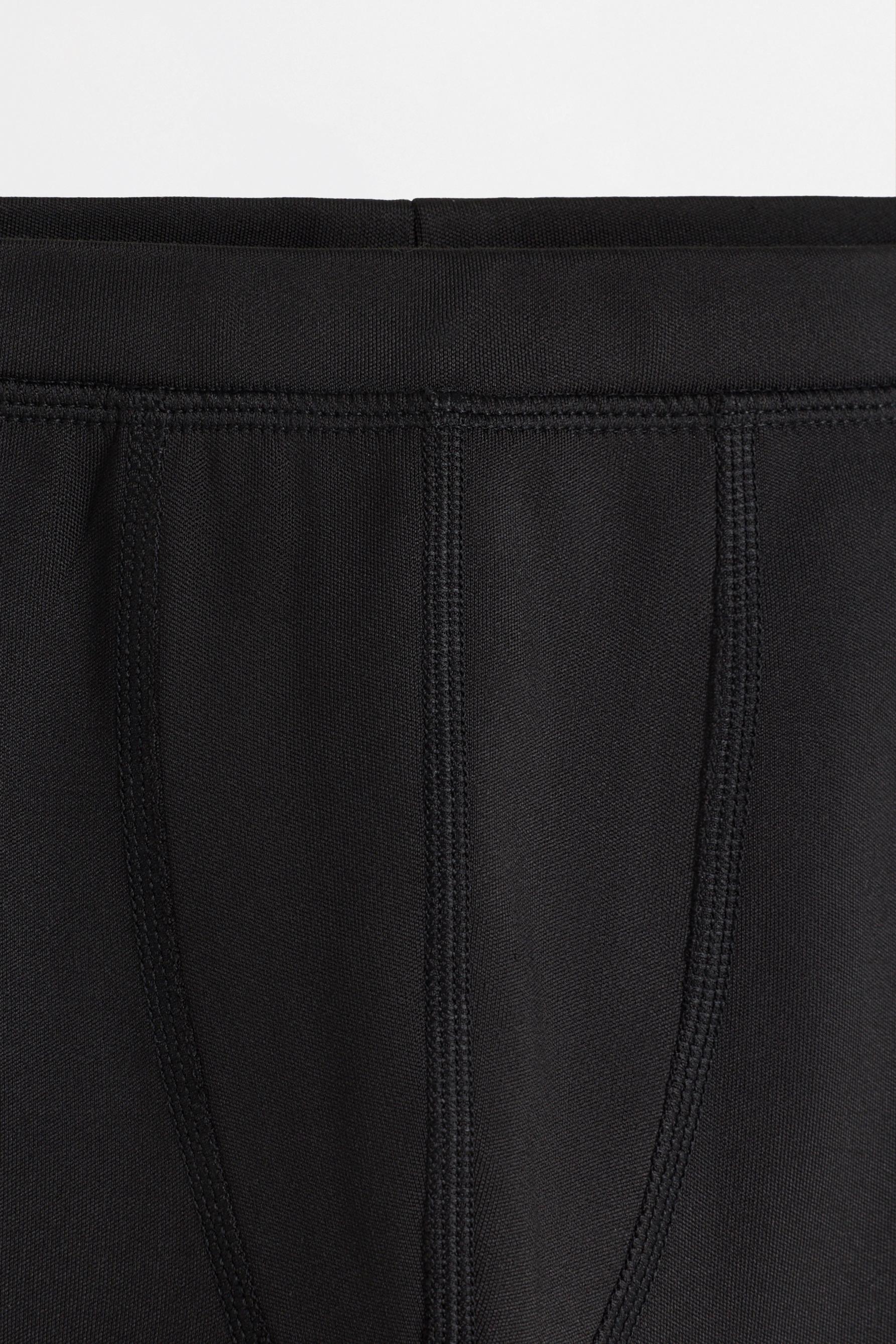 Medium-weight thermal comfort leggings — BLACK