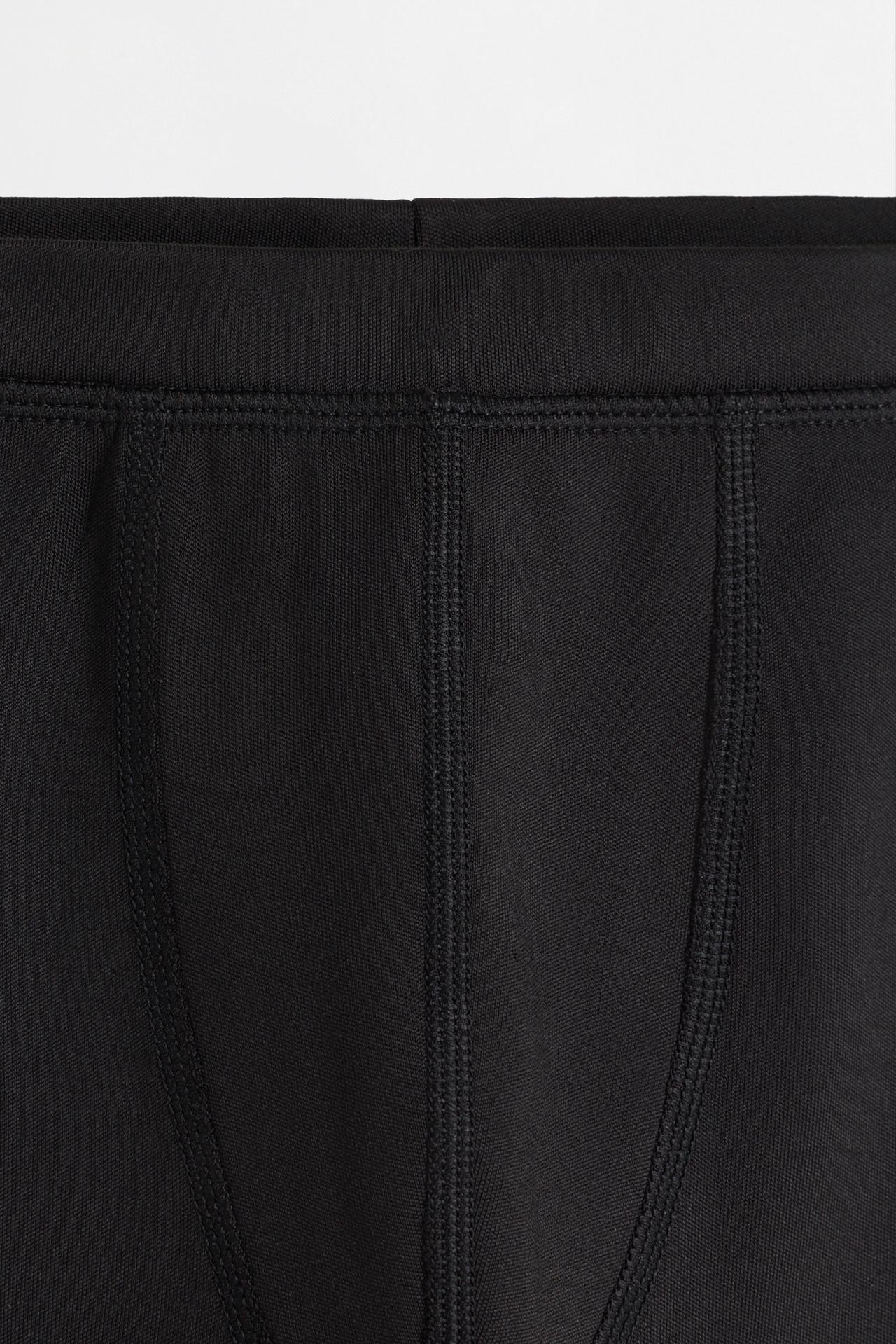 Medium-weight thermal comfort leggings — BLACK