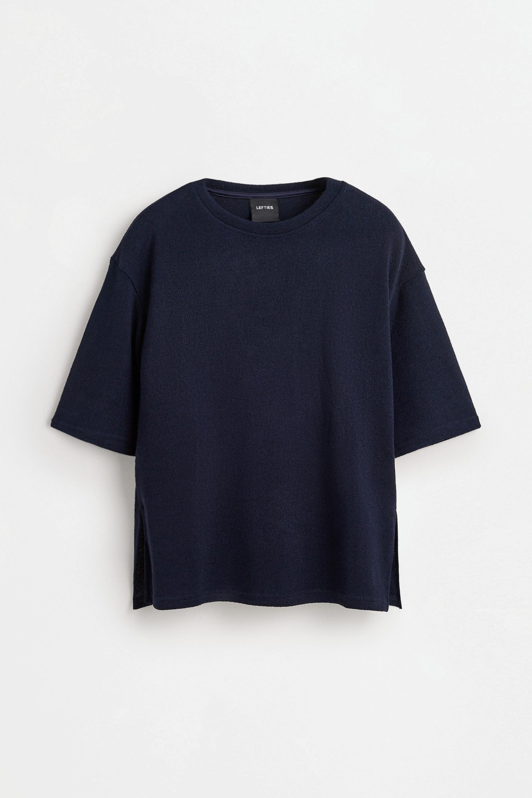 Oversize rustic T-shirt — NAVY