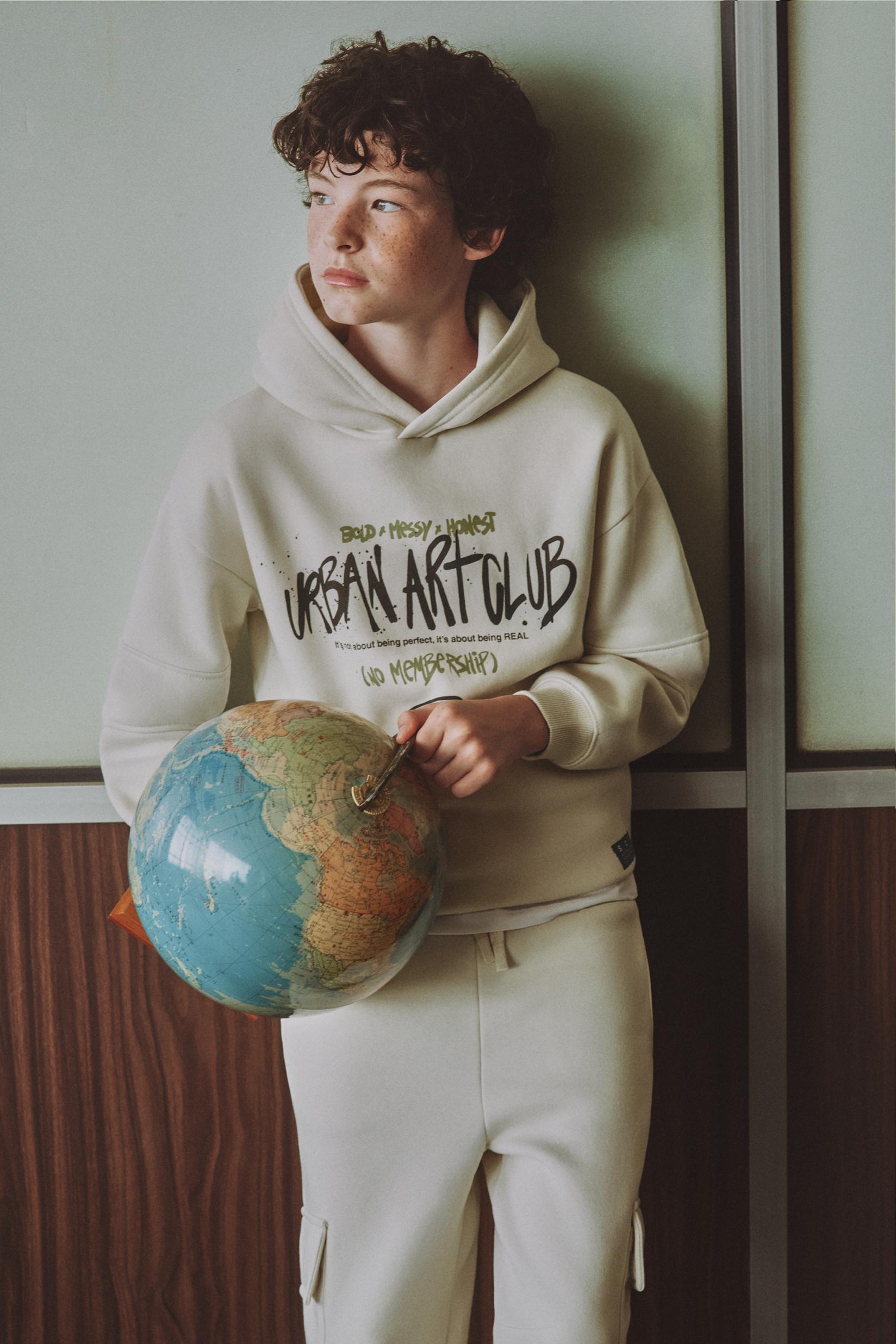 Printed hoodie — GREY