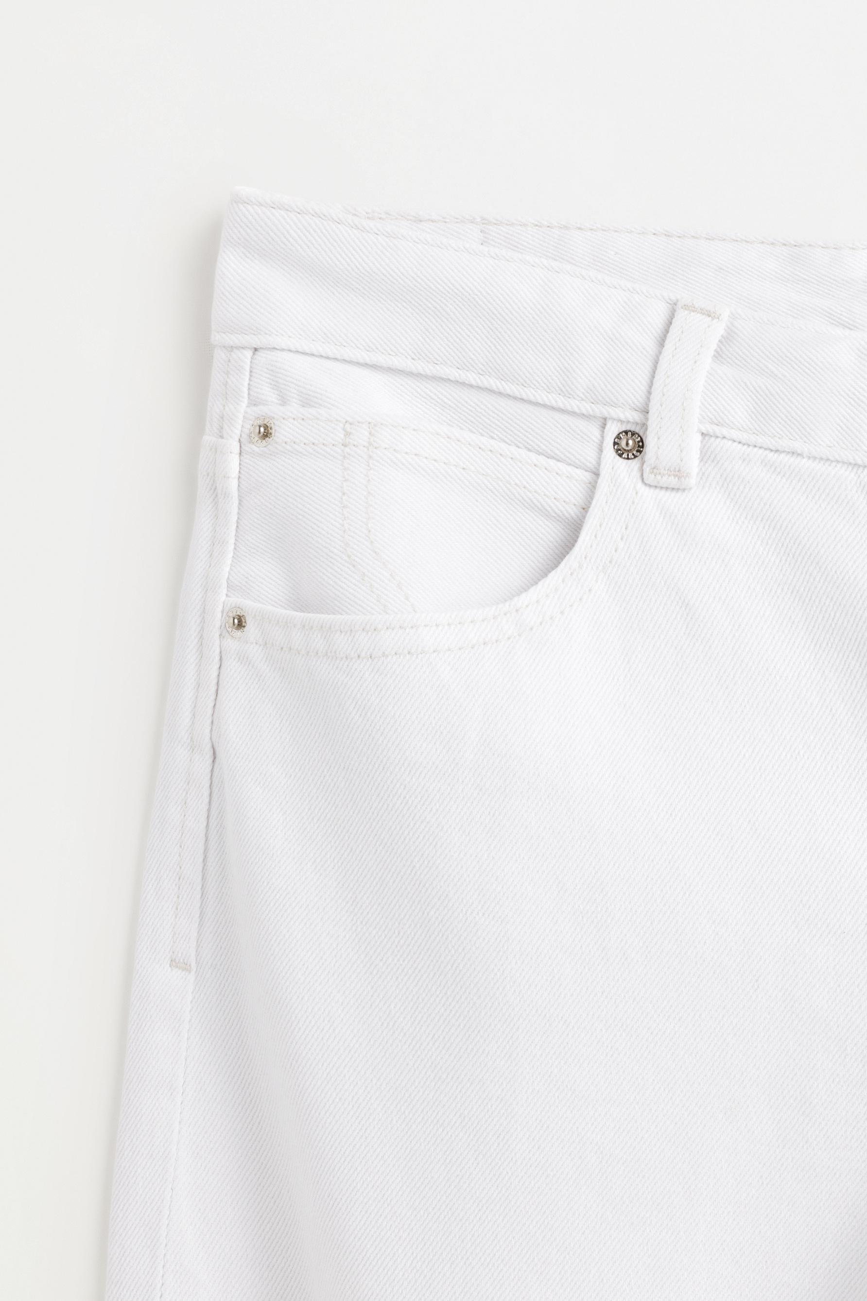 Wide-leg low-waist jeans — WHITE