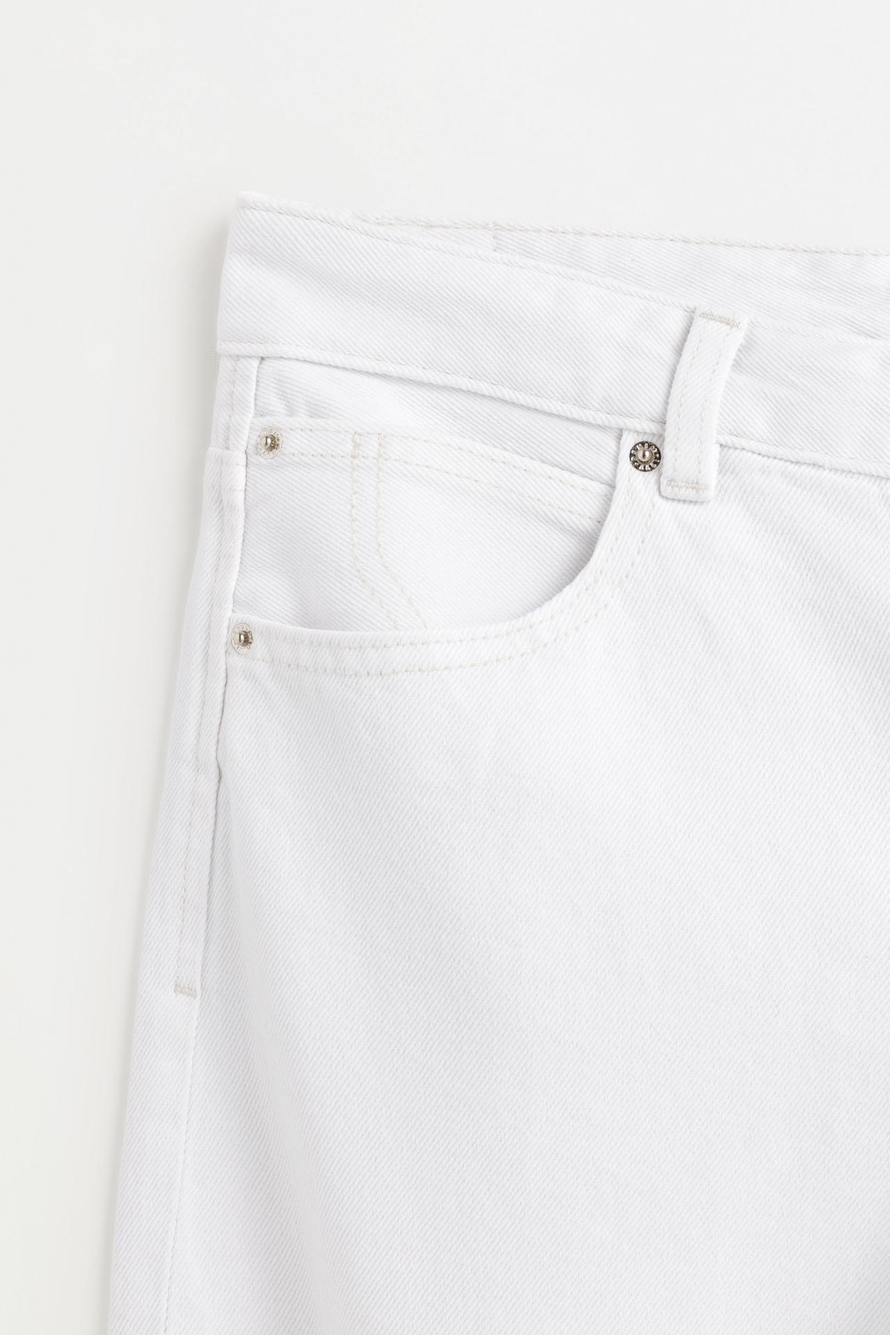 Wide-leg low-waist jeans — WHITE