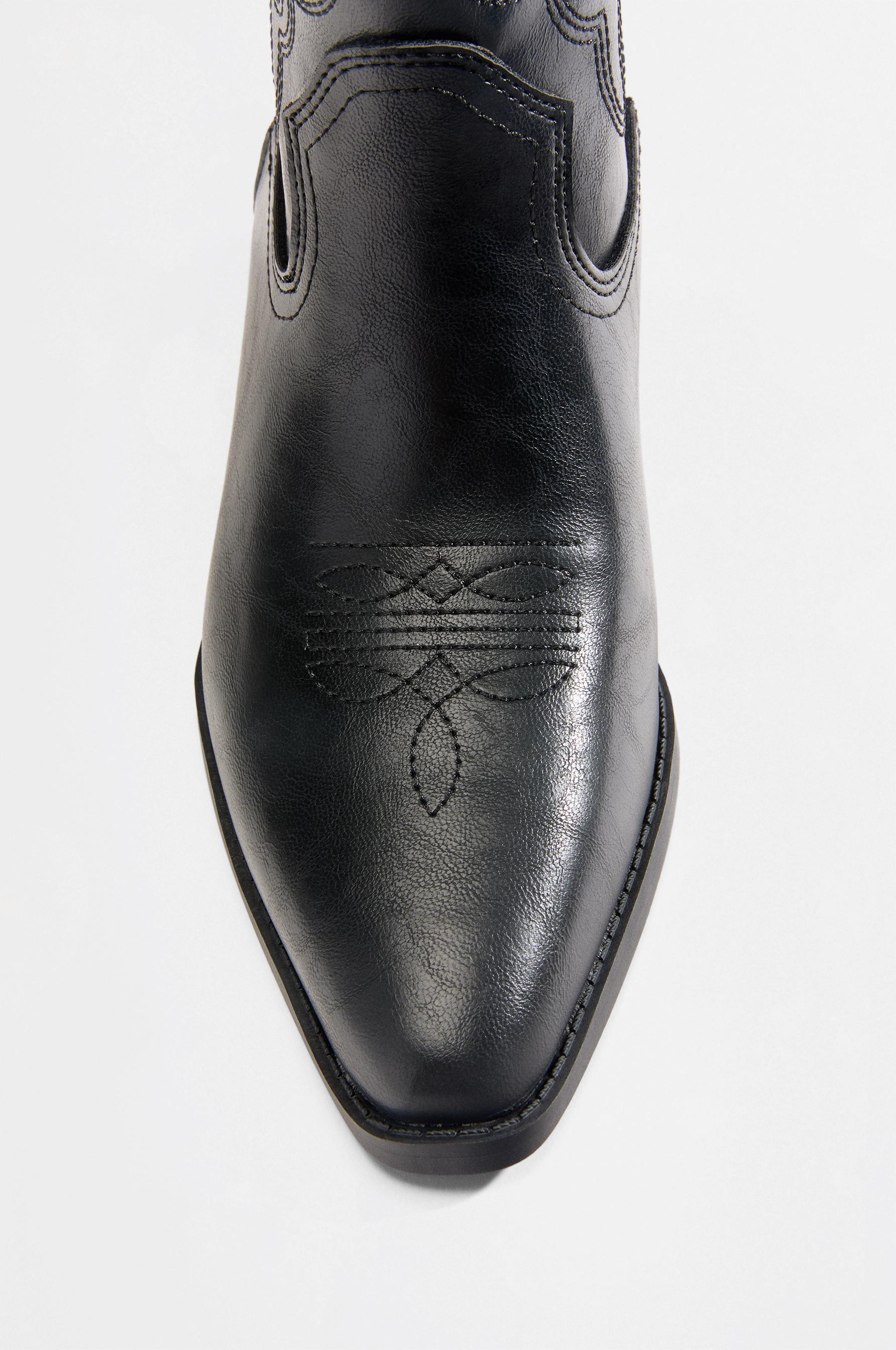 -style ankle boots — BLACK
