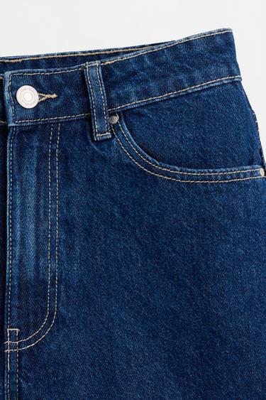 Basic mom fit denim shorts — DARK INDIGO 7