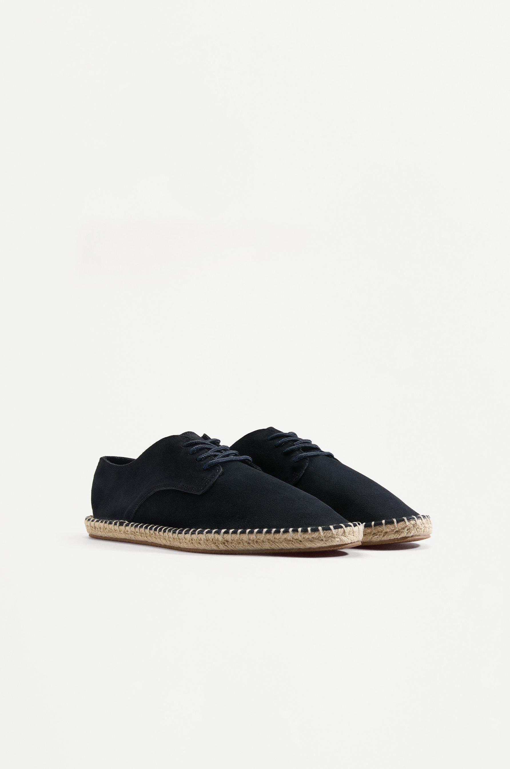 Leather Blucher dress shoe — NAVY BLUE