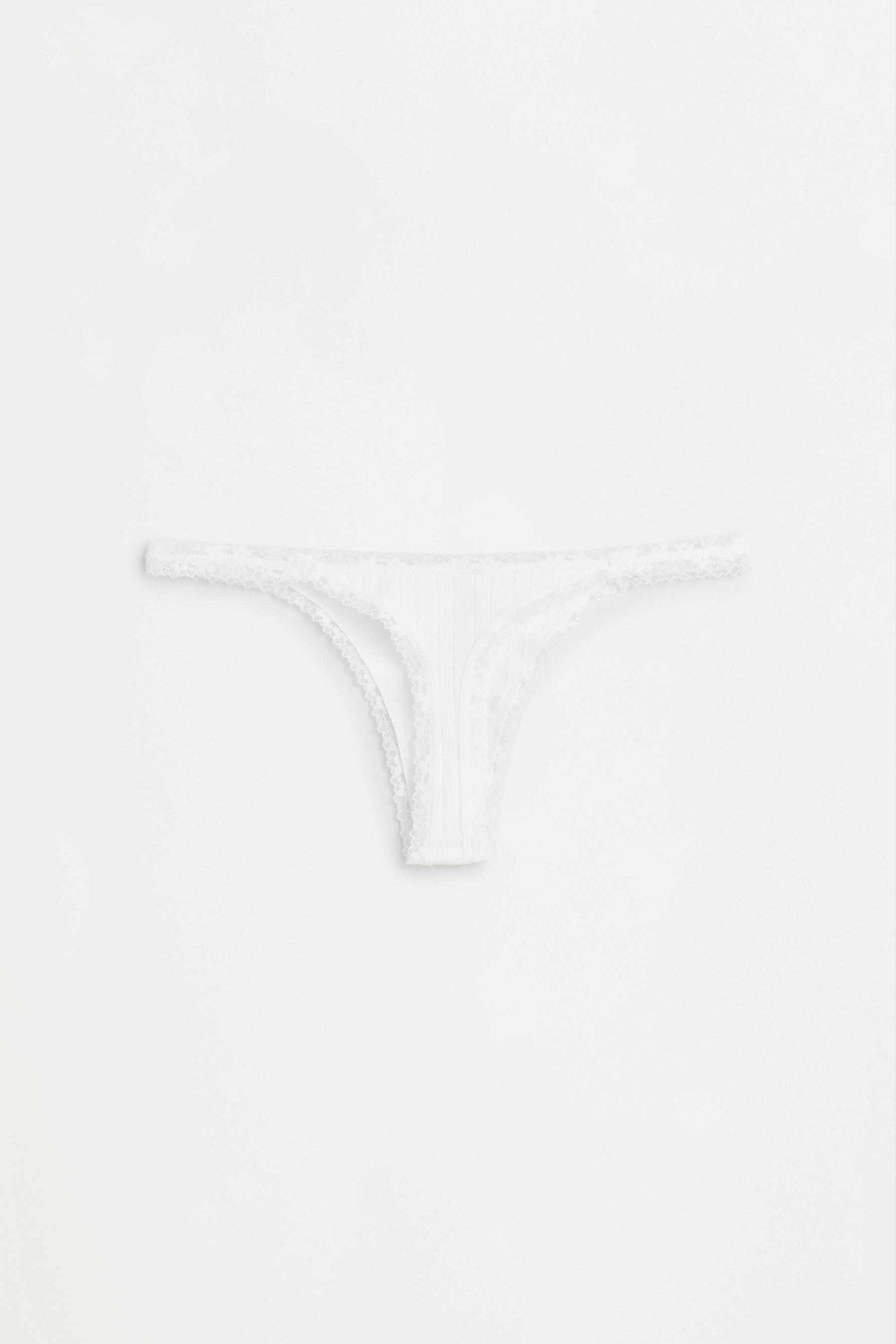Lace thongs (2-pack) — CHOCOLATE