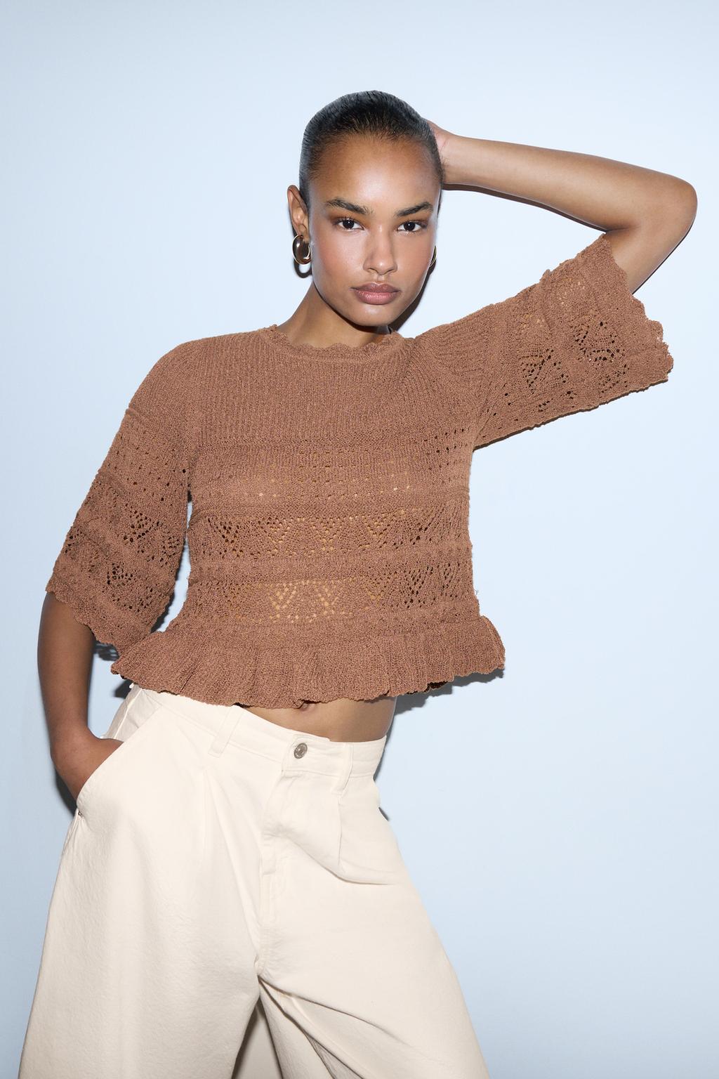 Open knit jumper