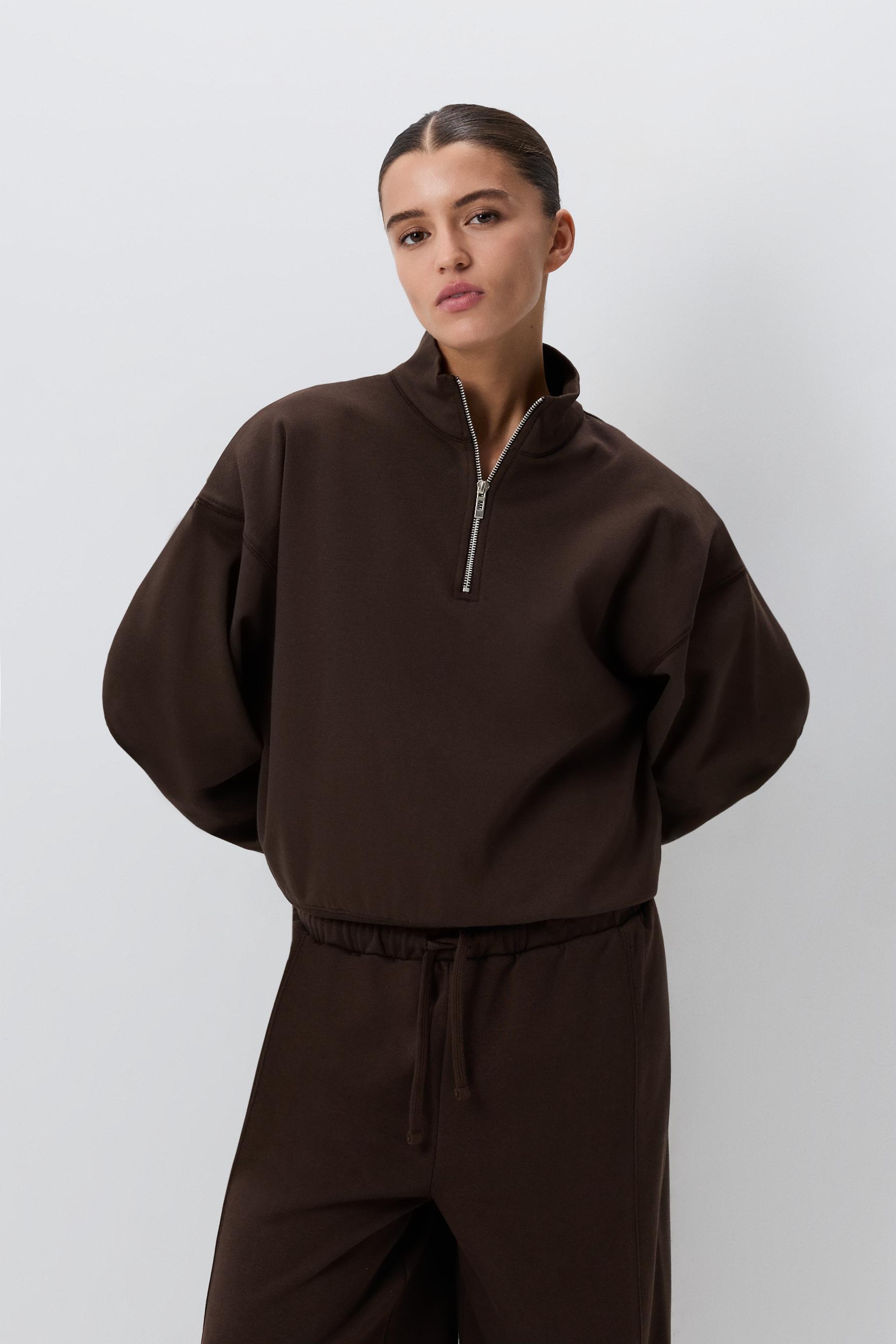 Quarter-zip sweatshirt - FOOTWEAR - Woman | LEFTIES Egypt