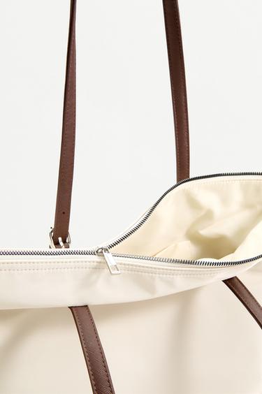 Nylon shopper bag — ECRU 4
