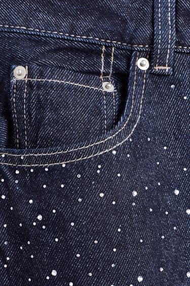 Wide-leg strass jeans — BLUE 7