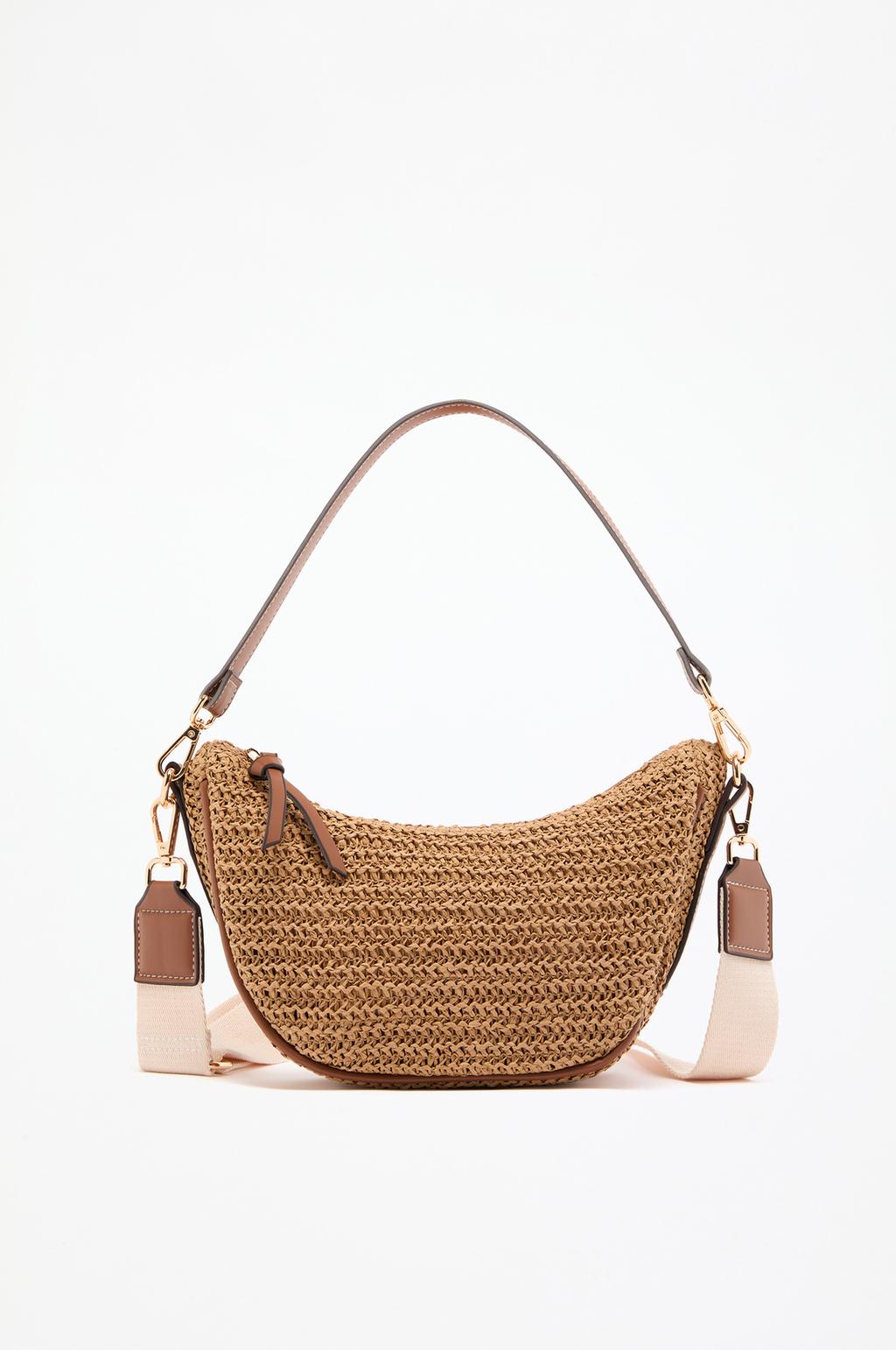 Bolso bandolera natural doble asa