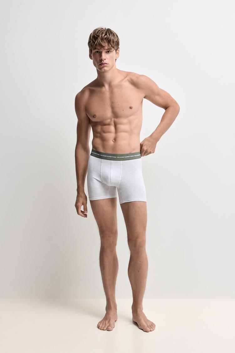 Long color boxers 5-pack — MUSTARD
