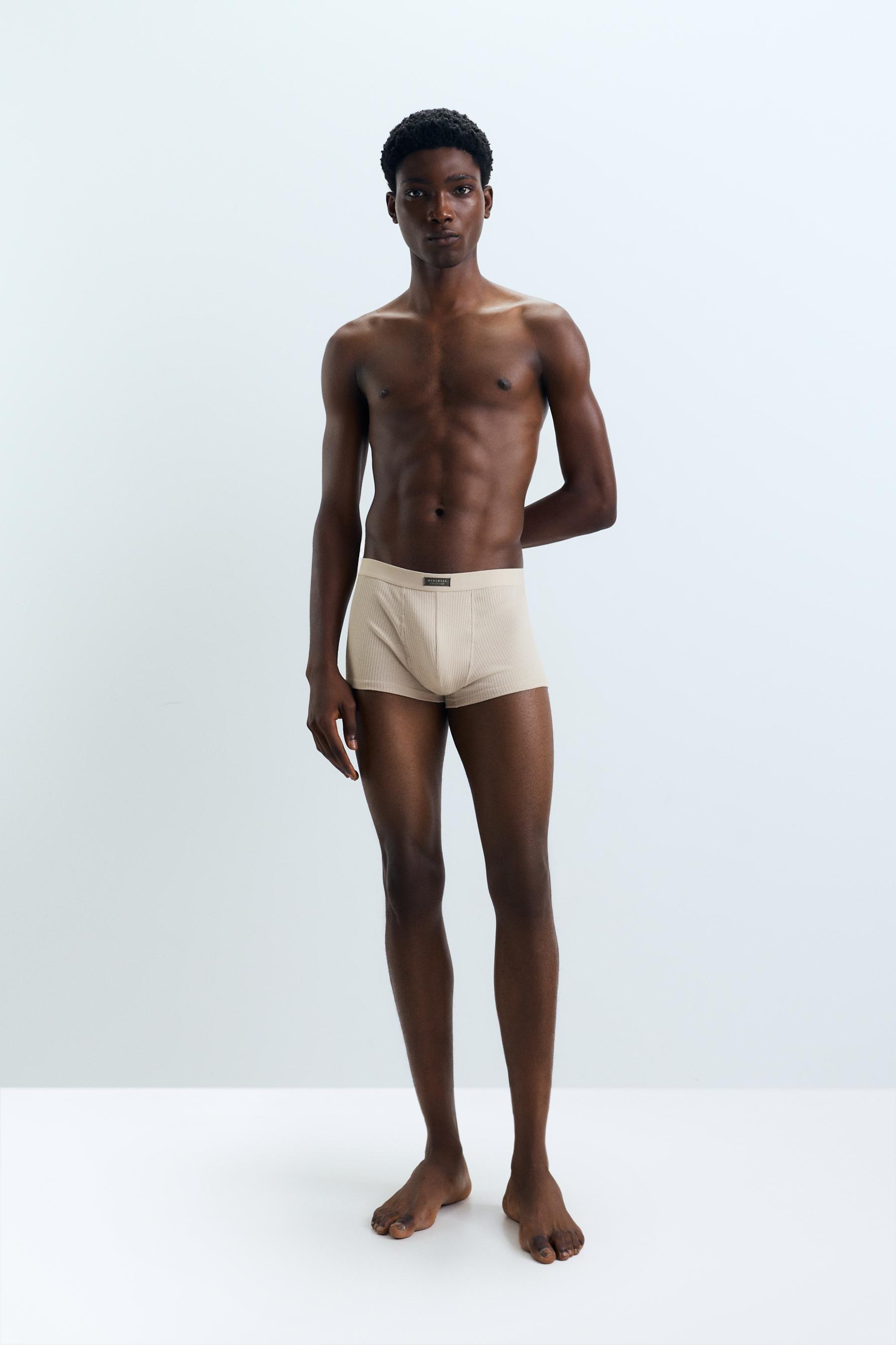 Ribbed boxers (Pack 3) — ECRU