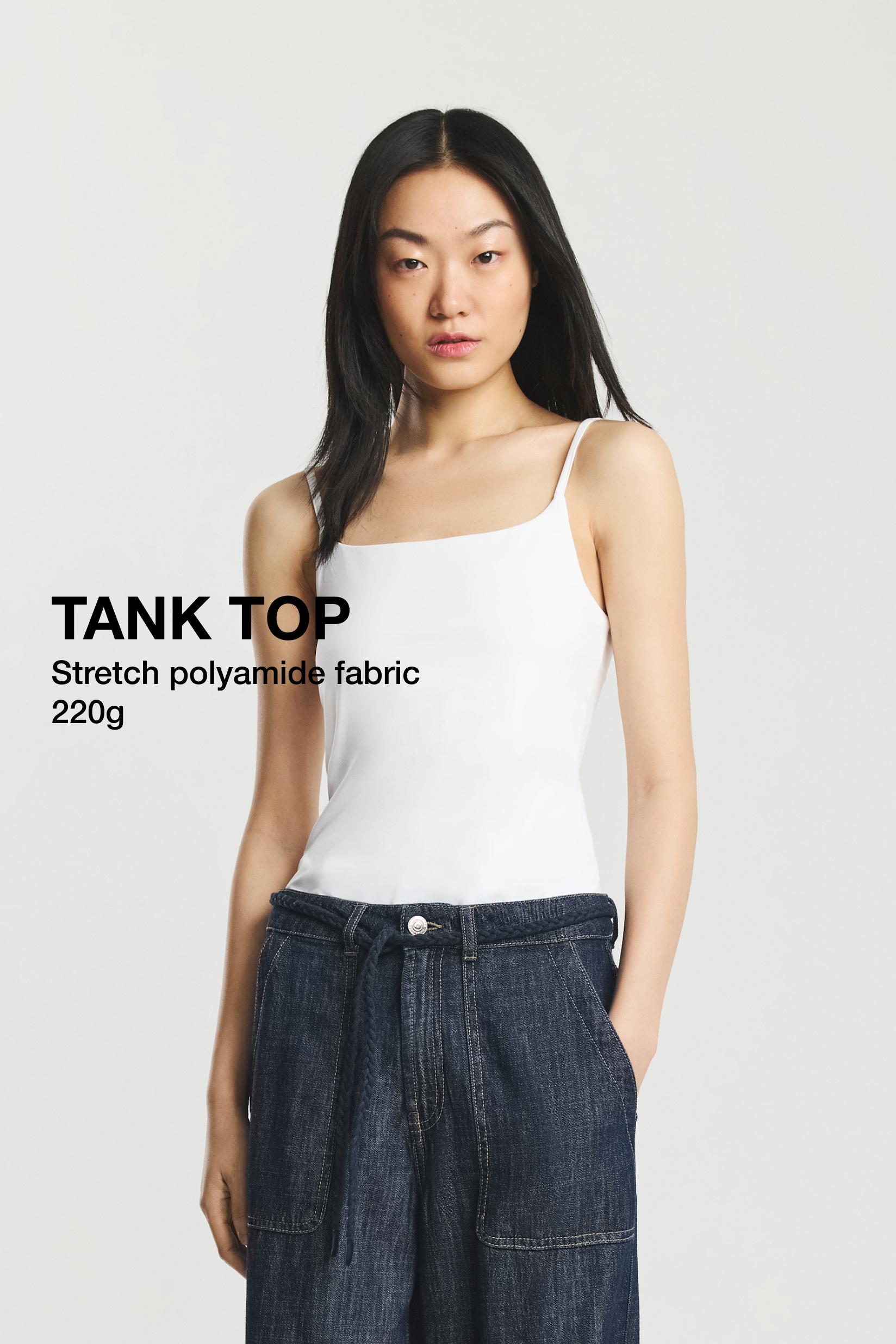 Polyamide Strappy Top — WHITE