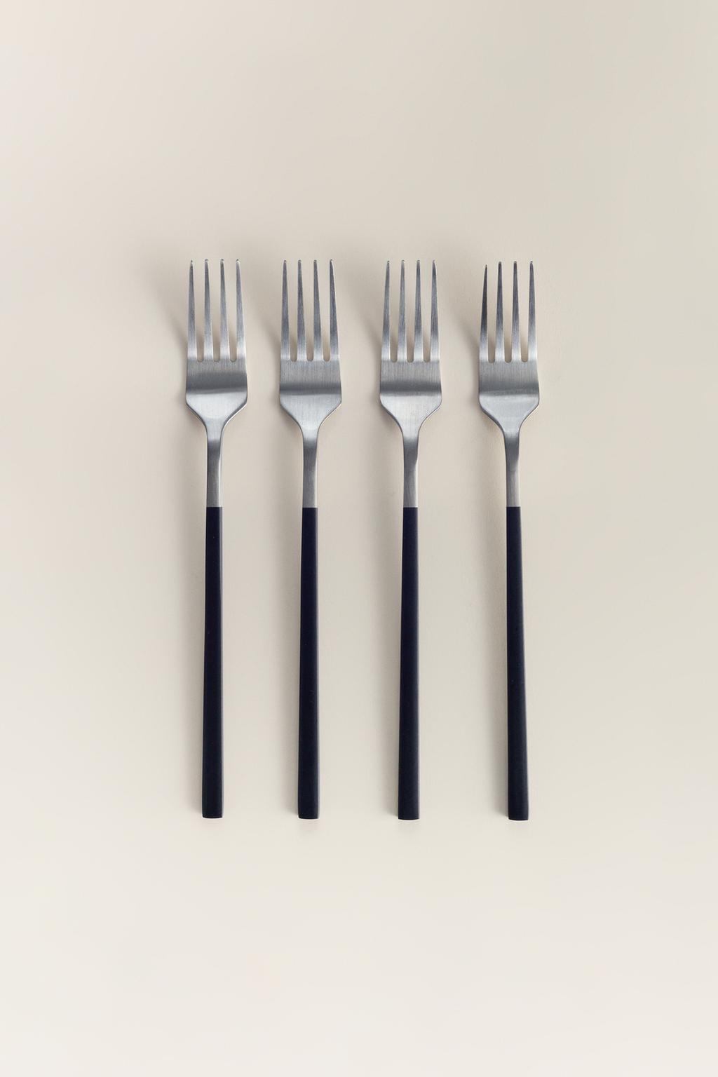 Paquet 4 forquilles detall negre