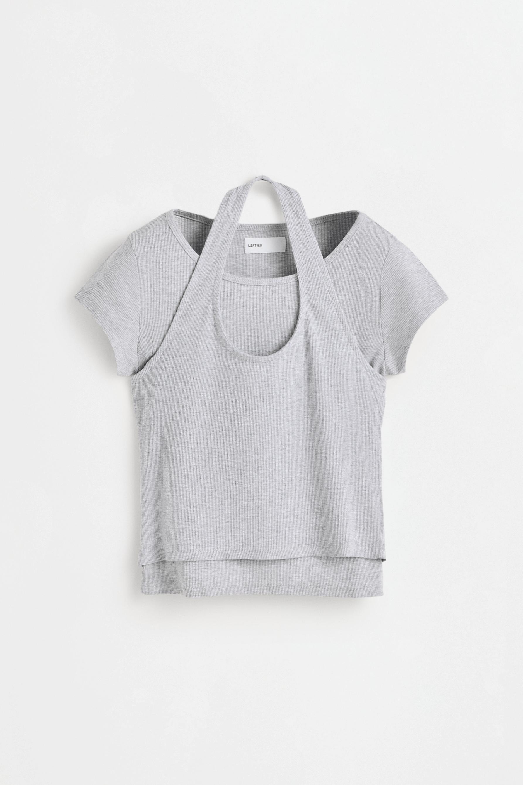 Double-layer top — GREY MARL