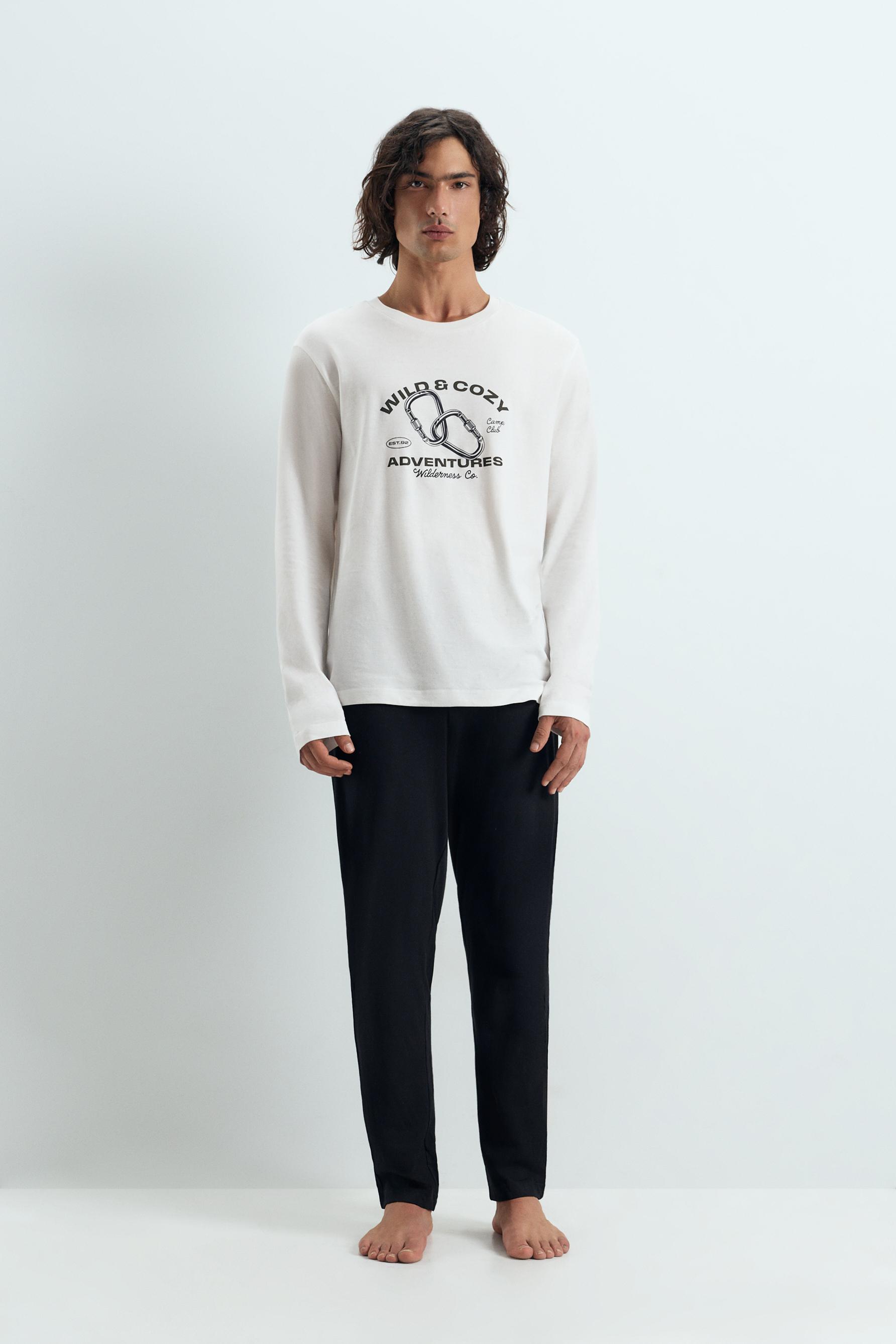 Pijama largo estampado