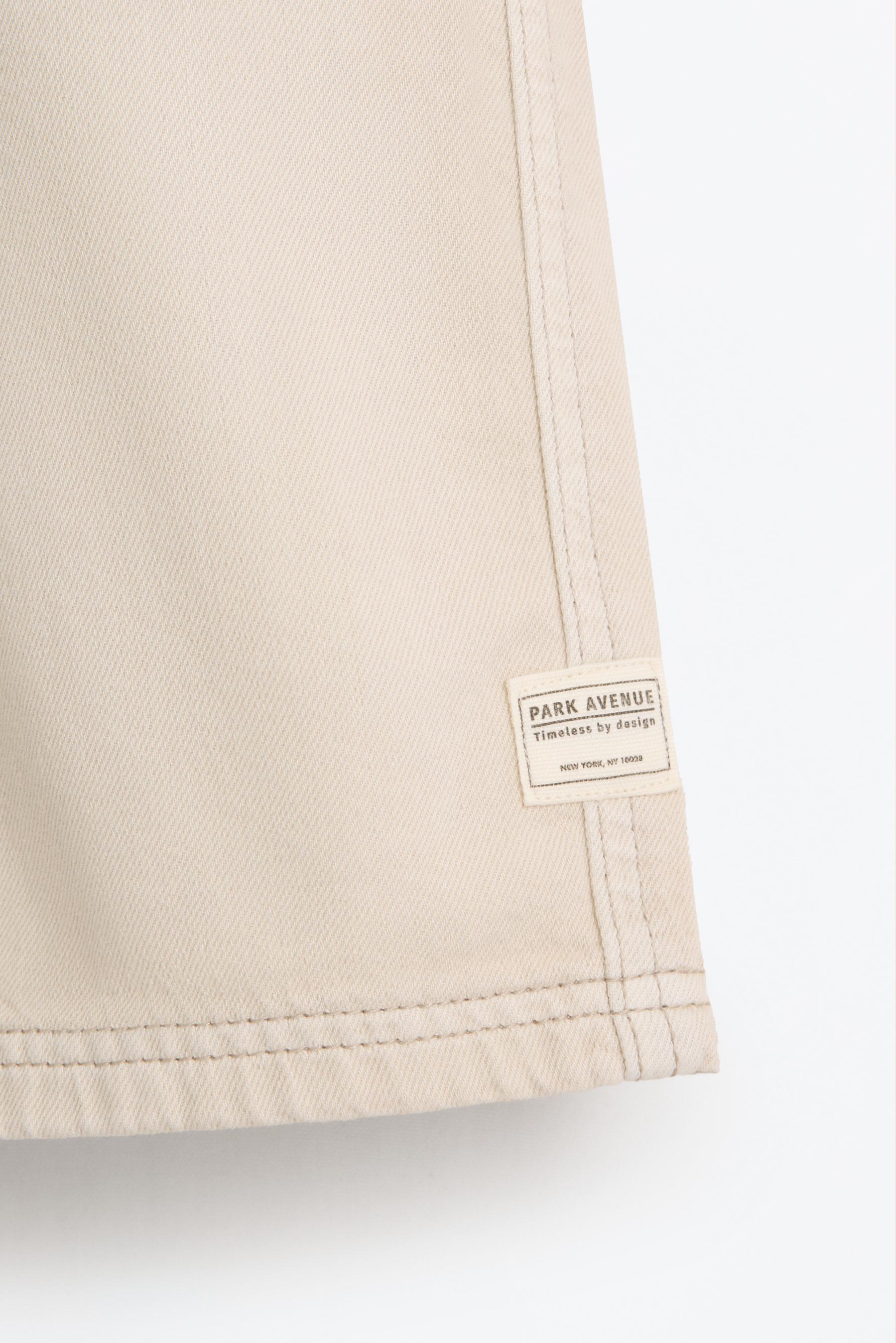 Denim jogger Bermuda shorts — OFF WHITE