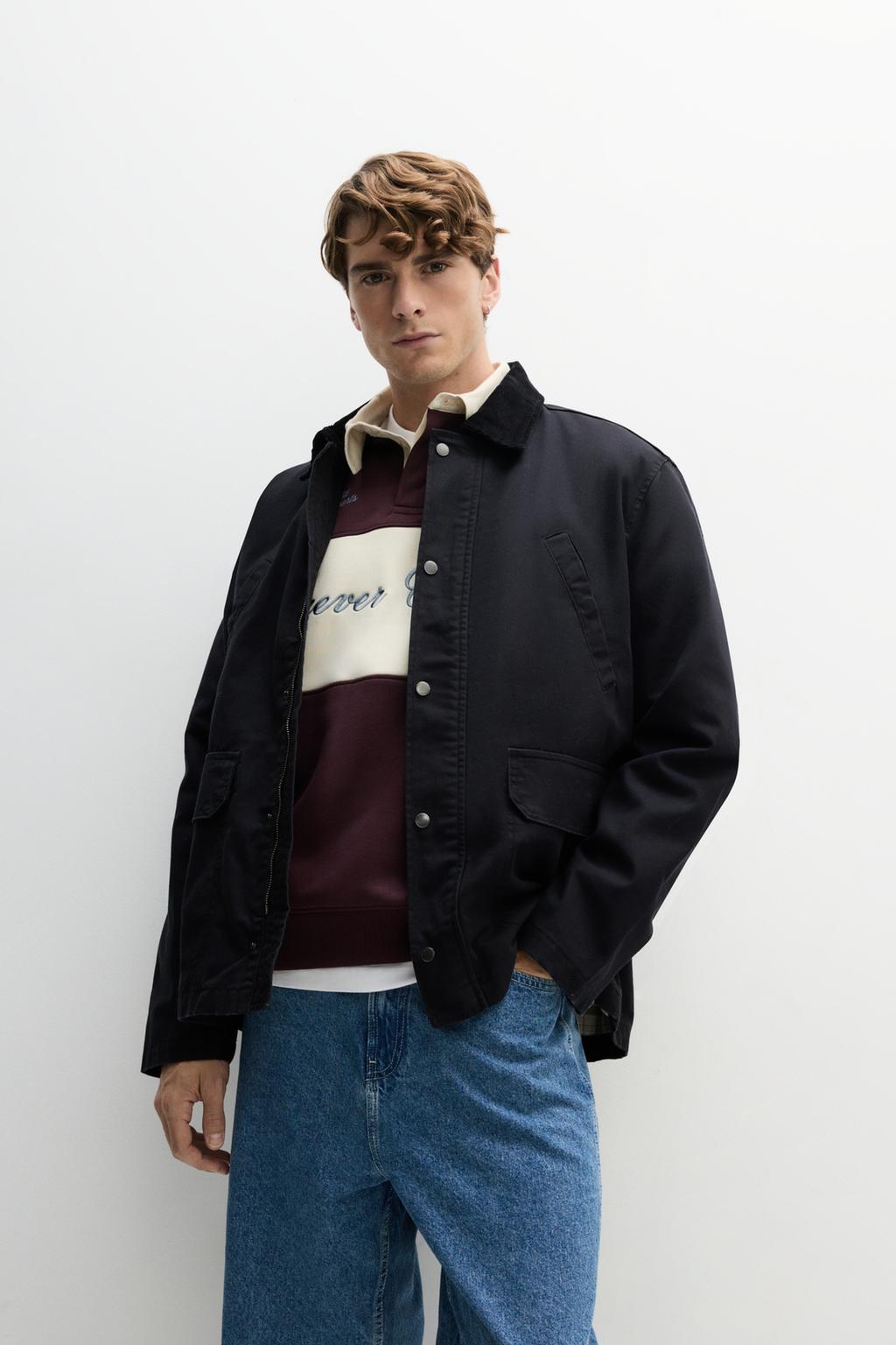 İşlemeli polo sweatshirt