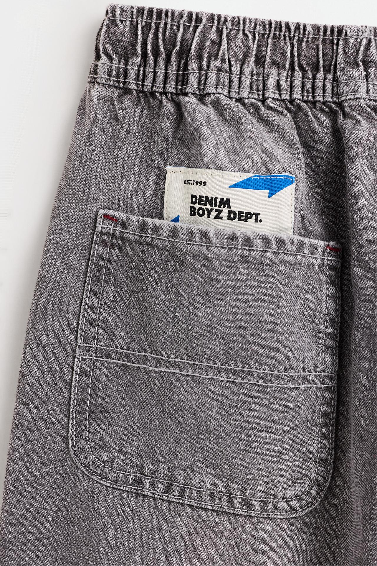 Wide-leg jogger jeans — GREY