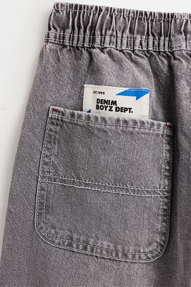 Wide-leg jogger jeans — GREY 4
