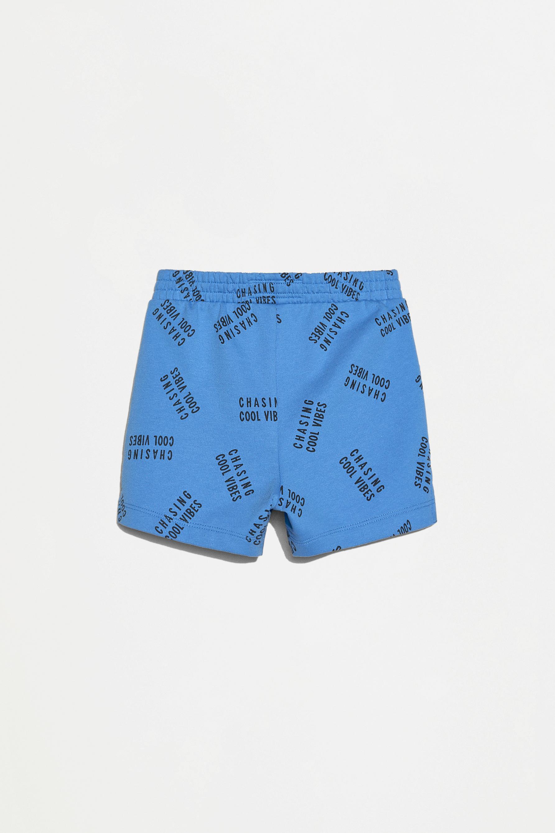 Printed T-shirt and Bermuda co-ord — DEEP BLUE
