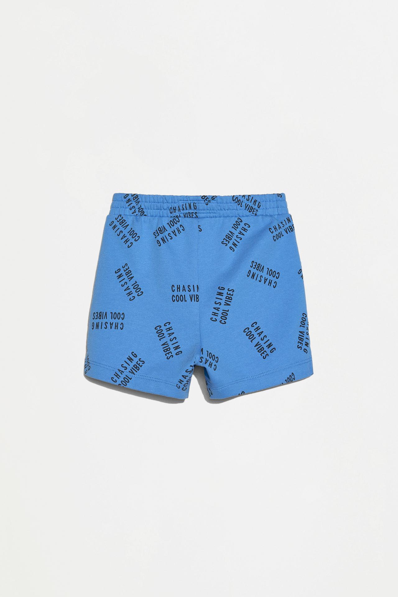 Printed T-shirt and Bermuda co-ord — DEEP BLUE