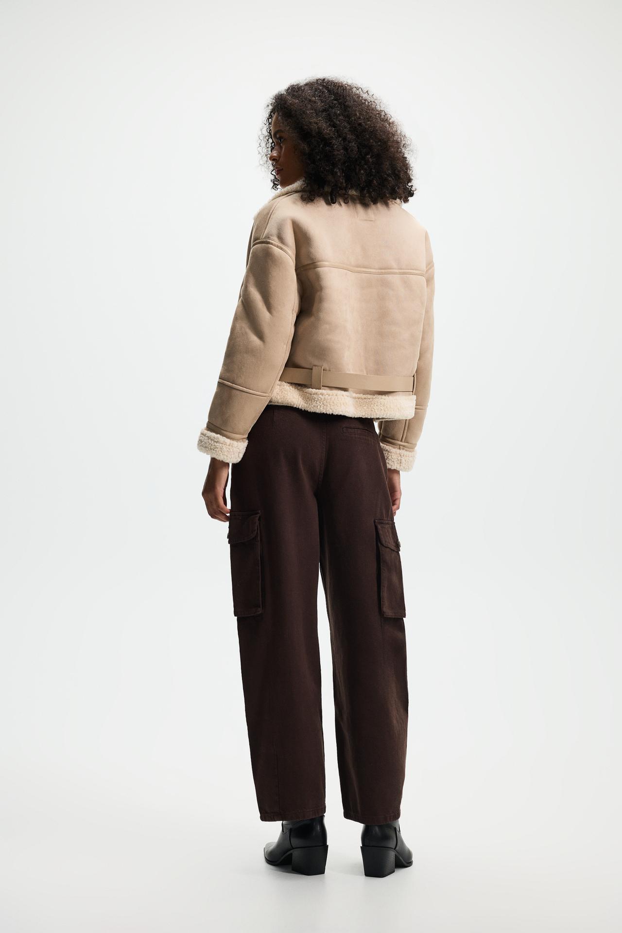 Short double-faced jacket — GREY/BEIGE