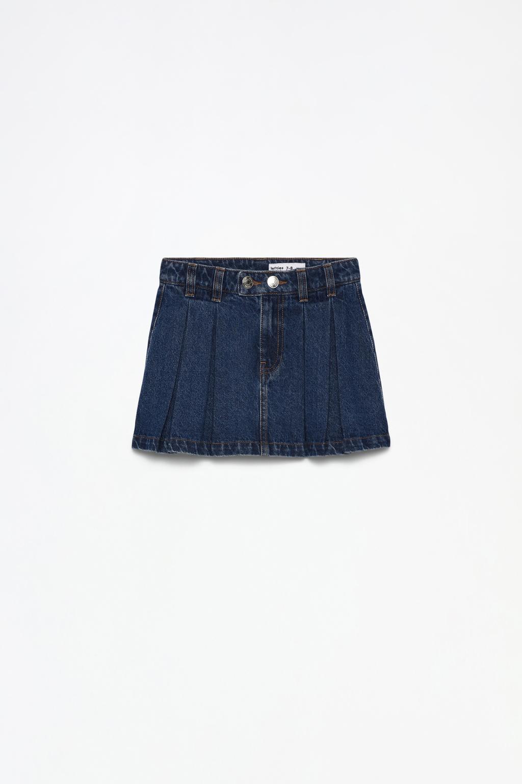 Falda denim paneles