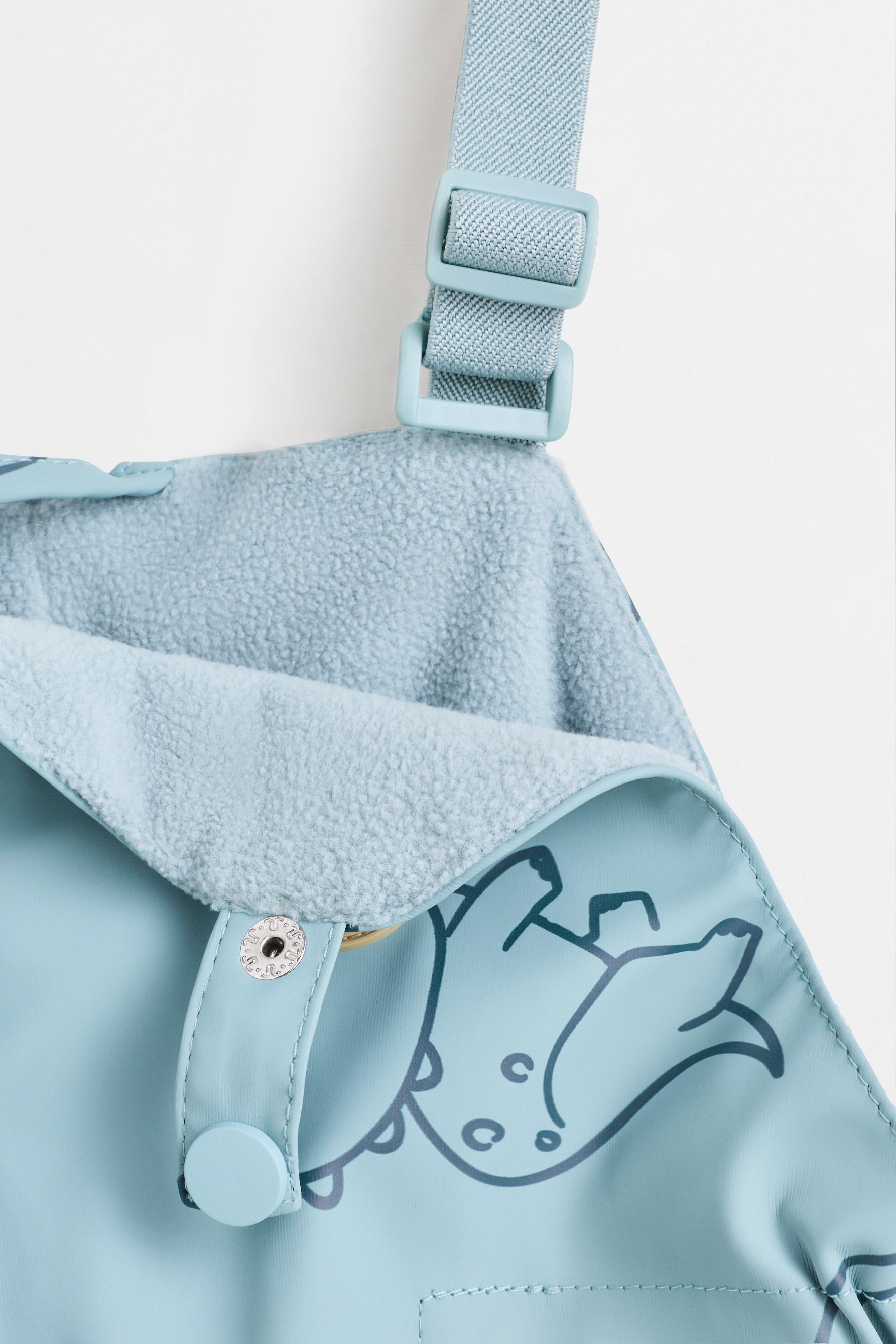 Rubberised fleece-lined overall — INDIGO
