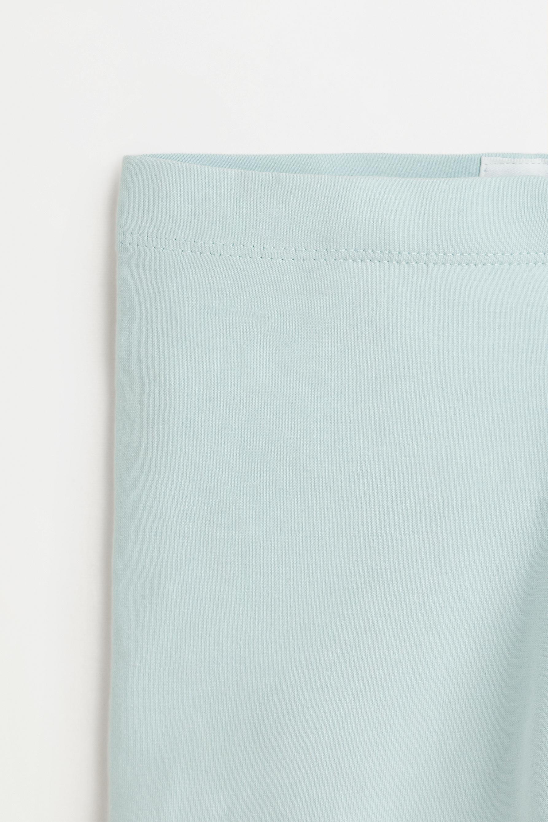 2-pack of plain short leggings — PALE TURQUOISE