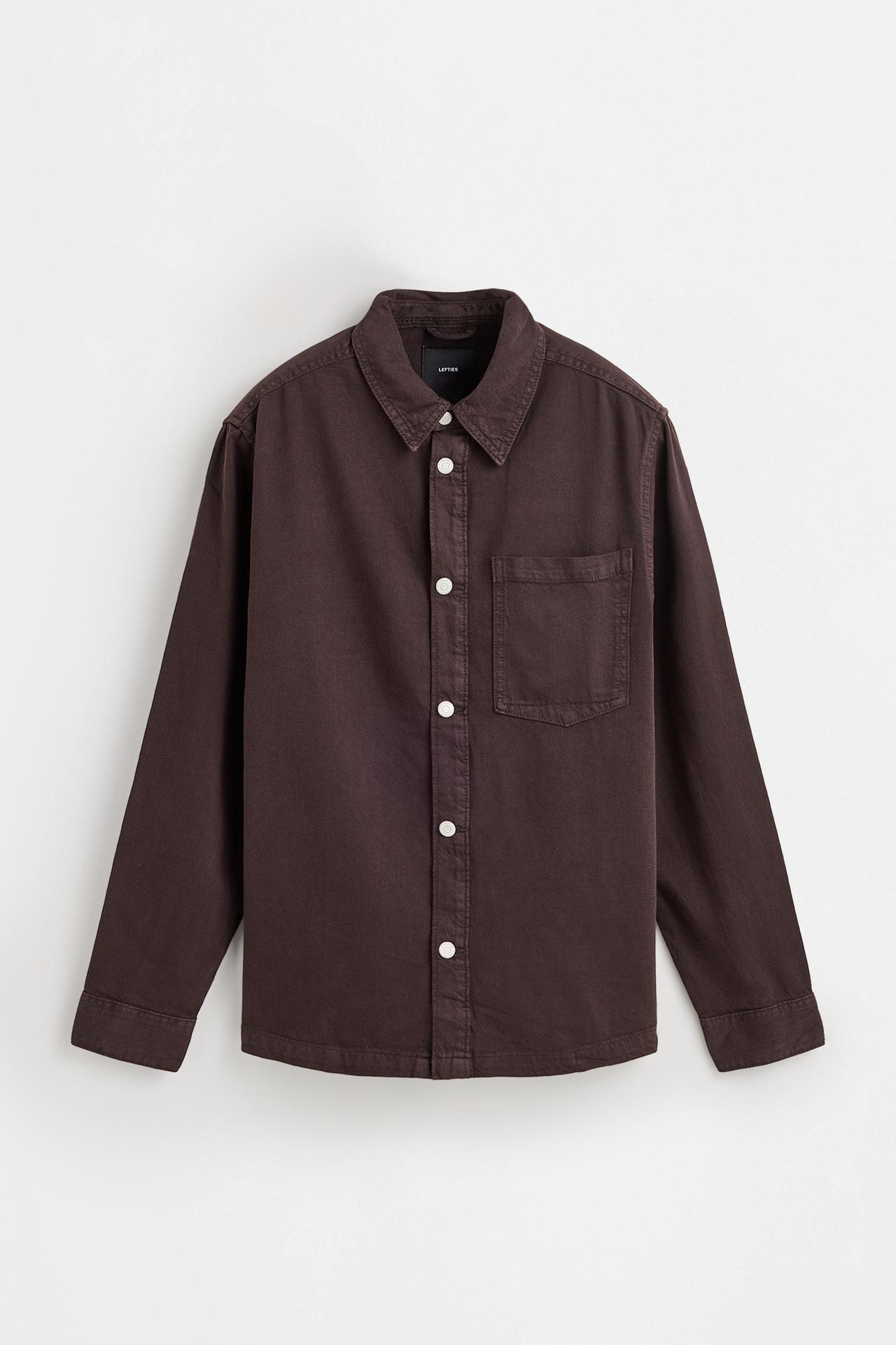 Lightweight denim overshirt — BROWN