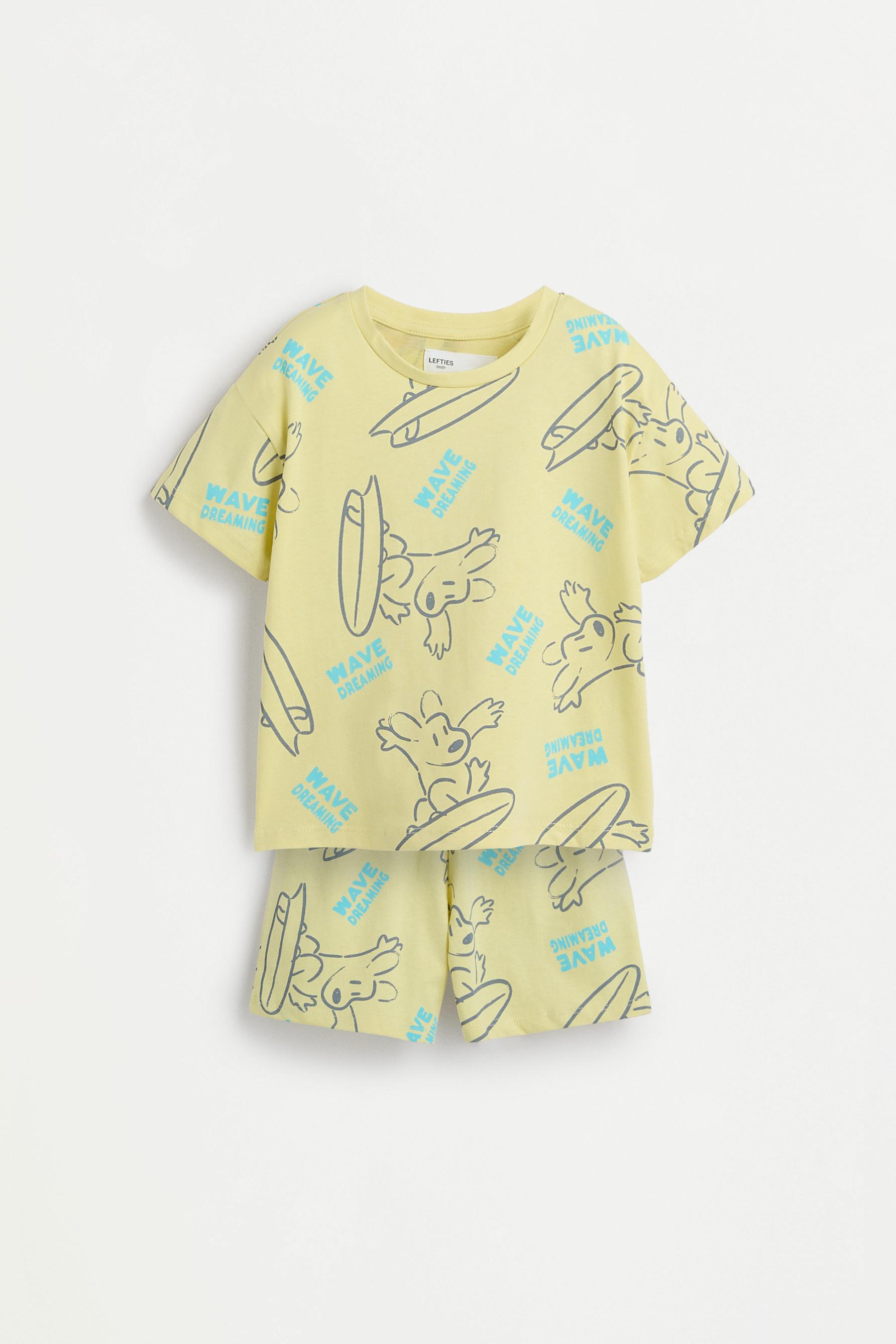 Short printed pyjamas — YELLOW
