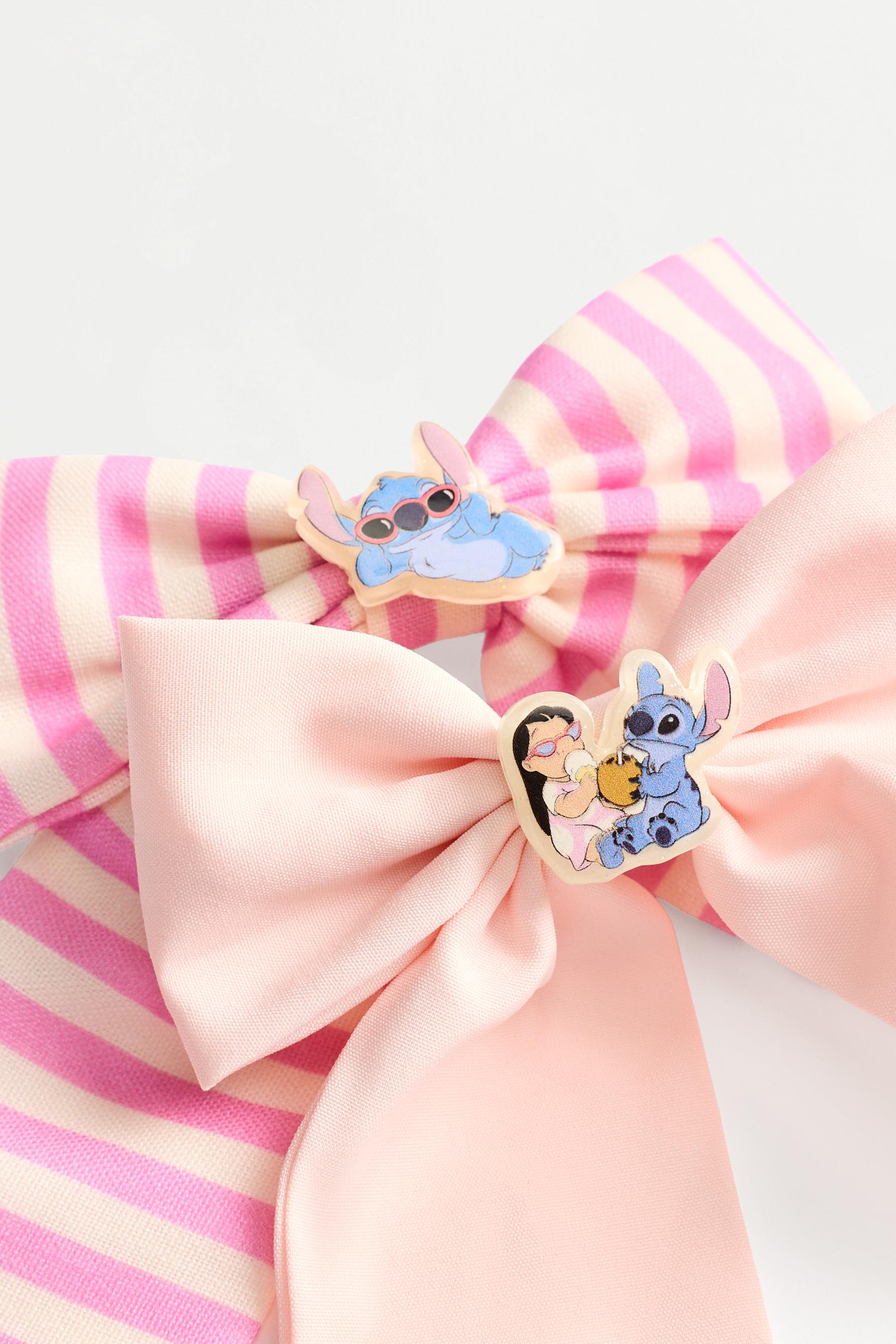 Large Lilo & Stitch ©Disney bows (Pack of 2) — PINK