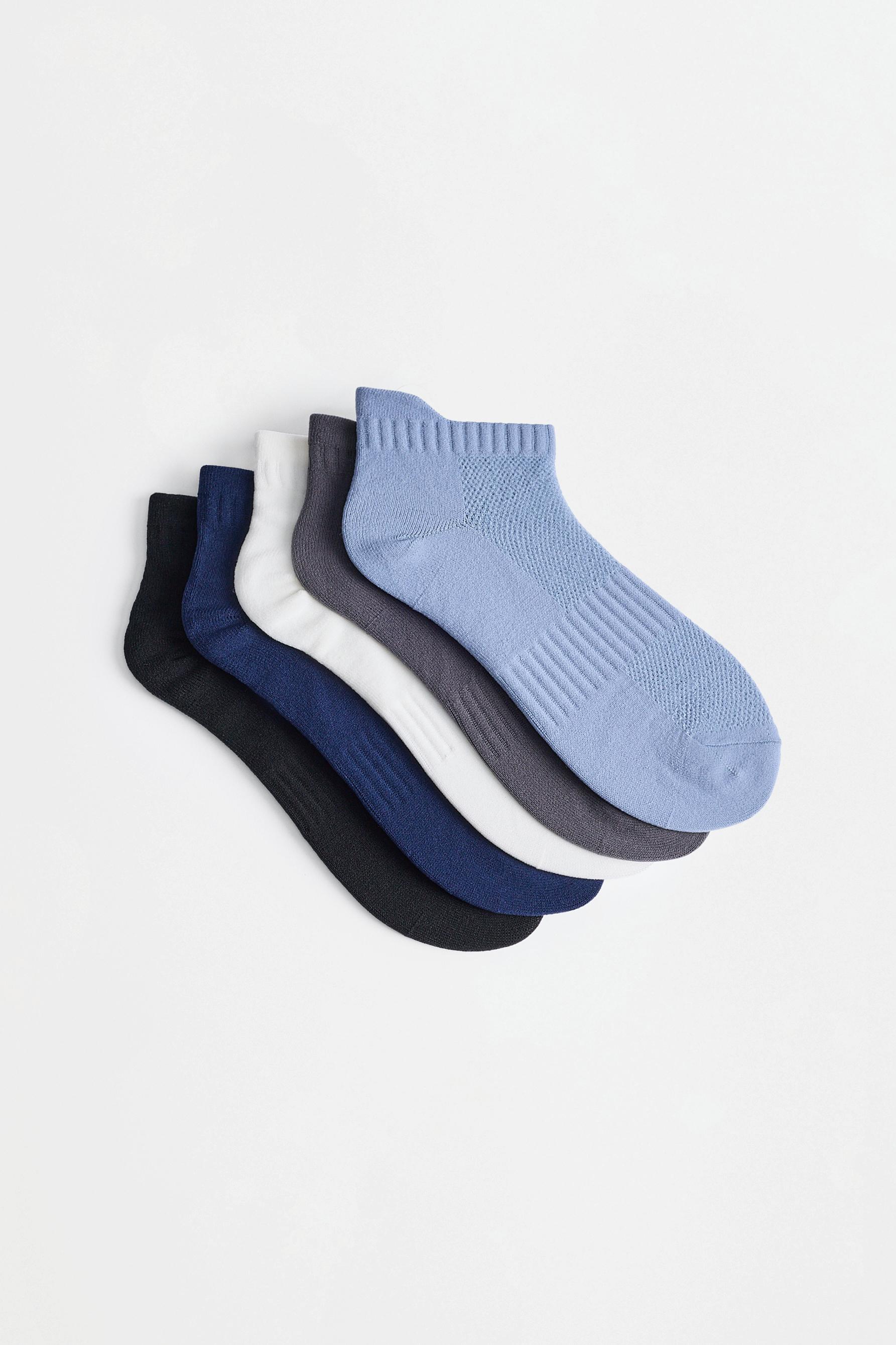 Sports ankle socks (5-pack) — BLUE