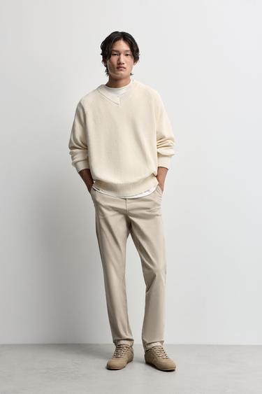 Skinny fit chino trousers — BEIGE 1