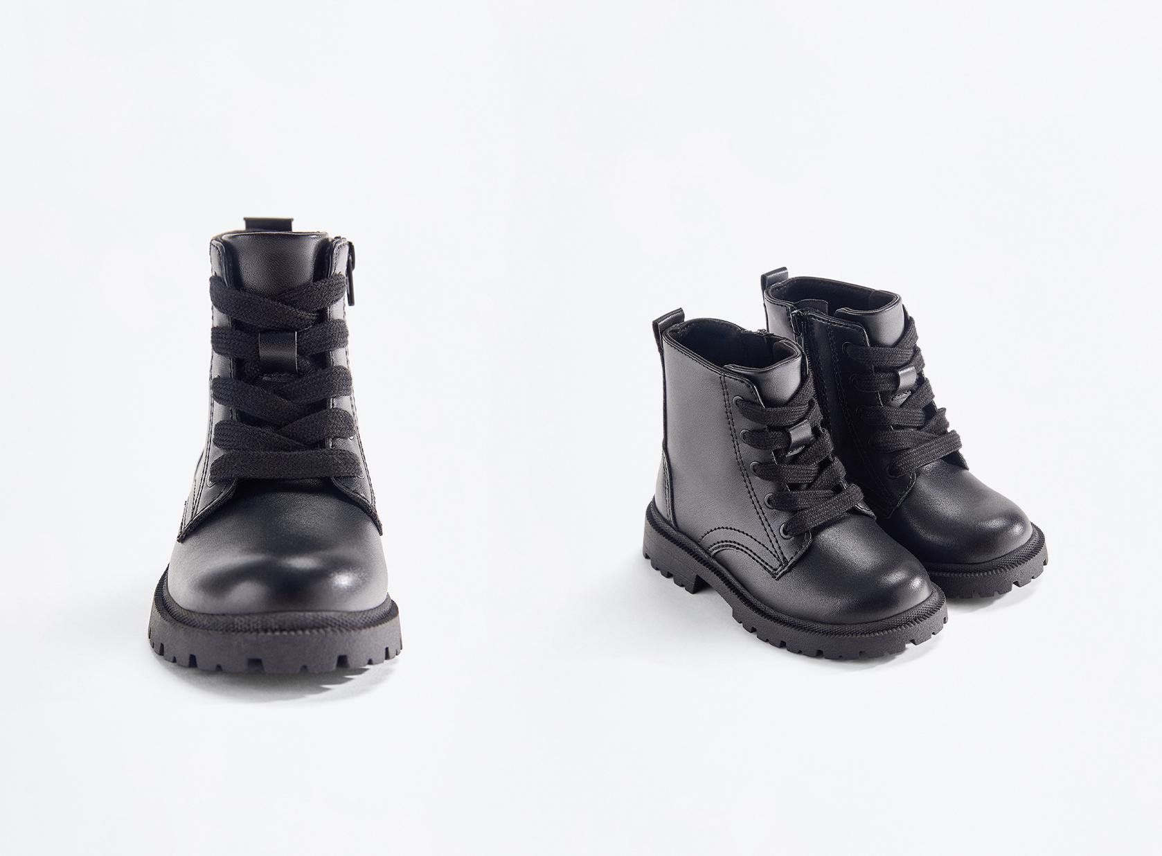 Lace-up boot — BLACK