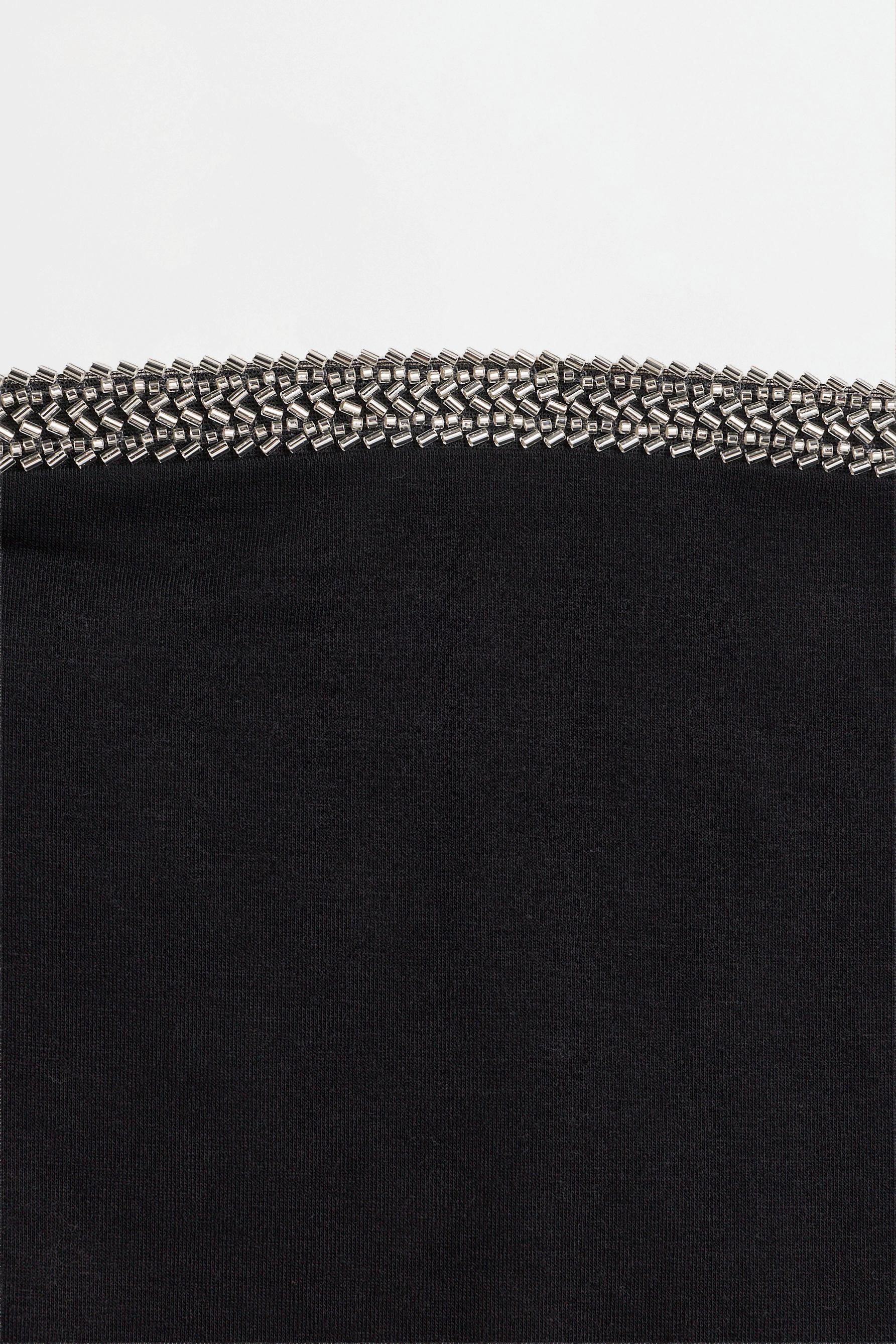 Rhinestone bandeau top — BLACK