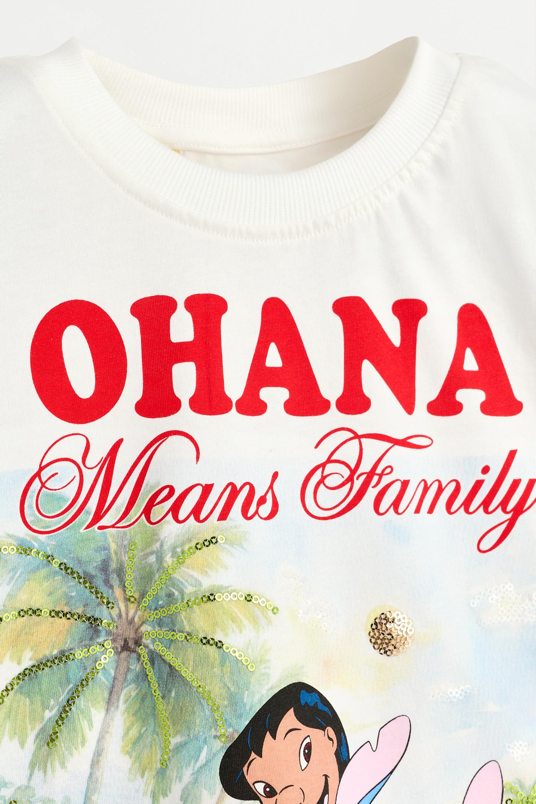 Lilo & Stitch ©Disney sequin T-shirt — OFF WHITE
