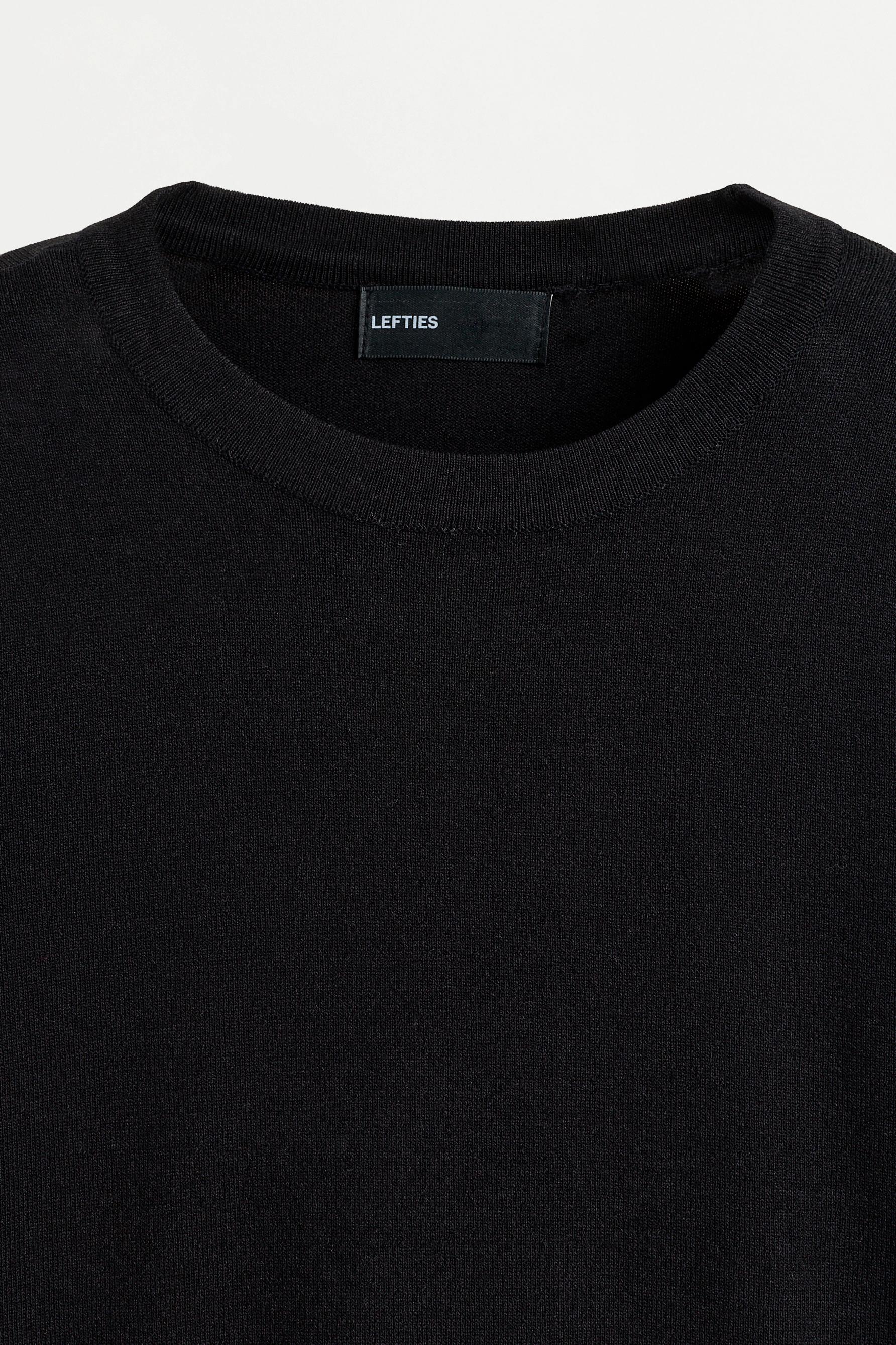 Basic knit top — BLACK