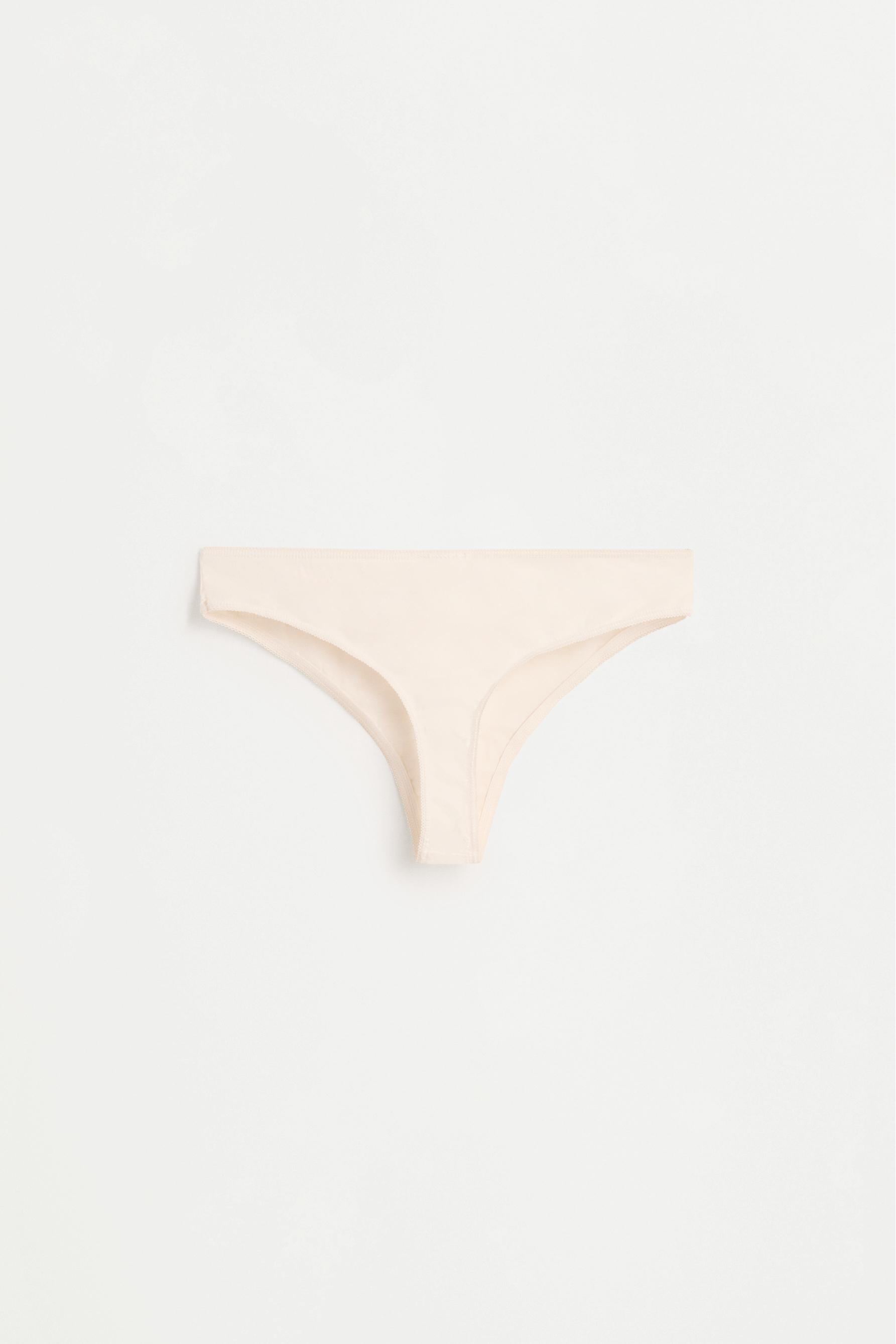 100% Cotton Thongs (3-Pack) — ECRU/YELLOW
