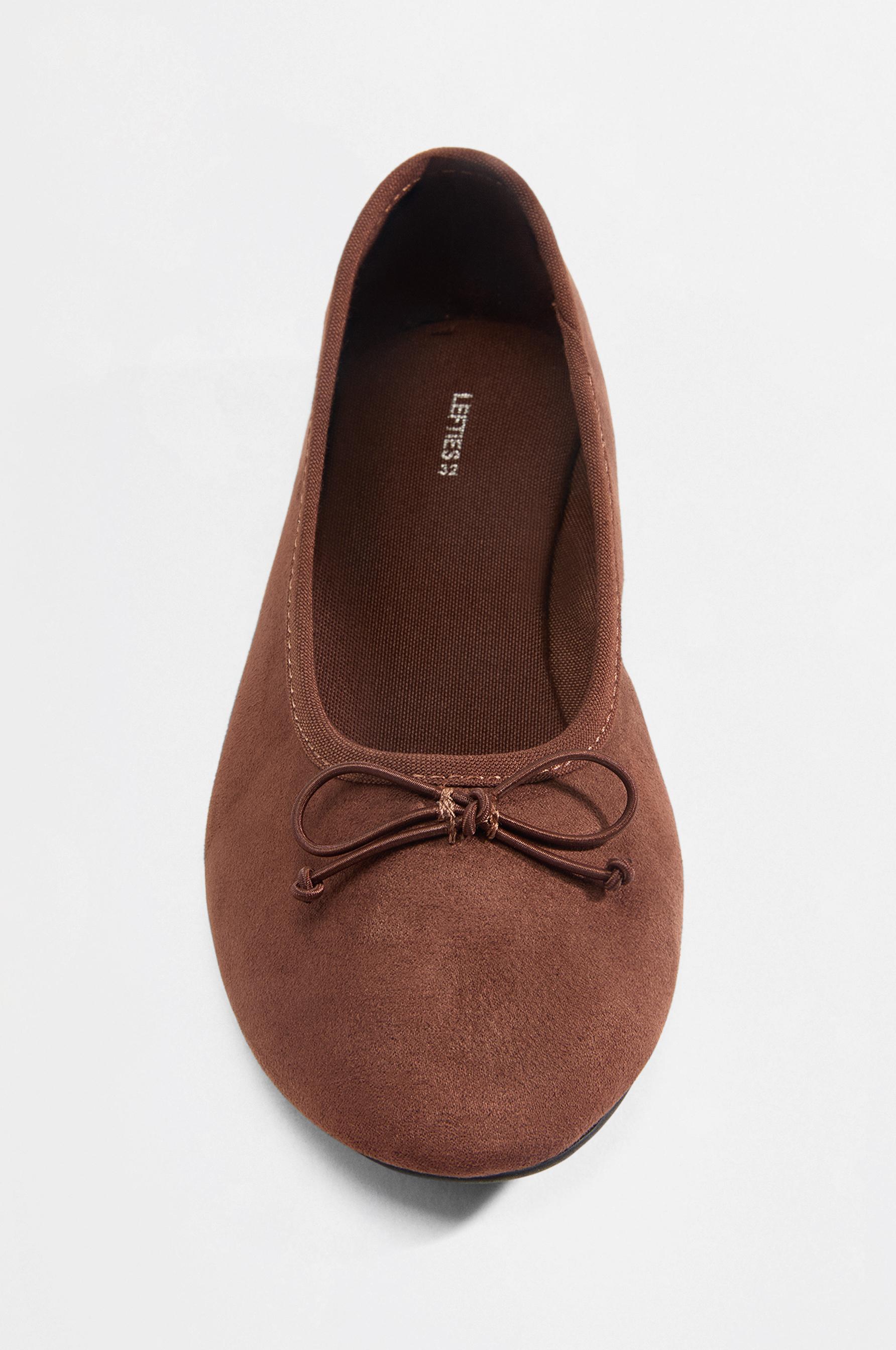 Bow ballet flats — BROWN