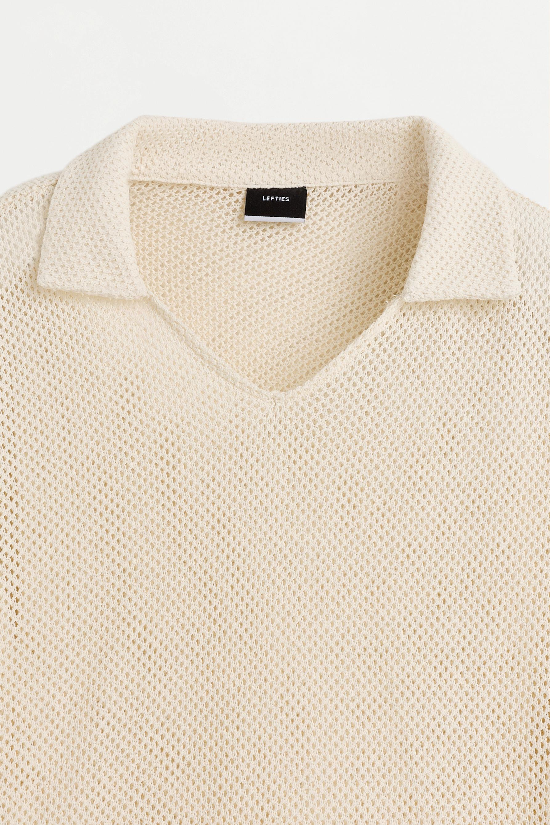 Mesh polo shirt — BUTTER
