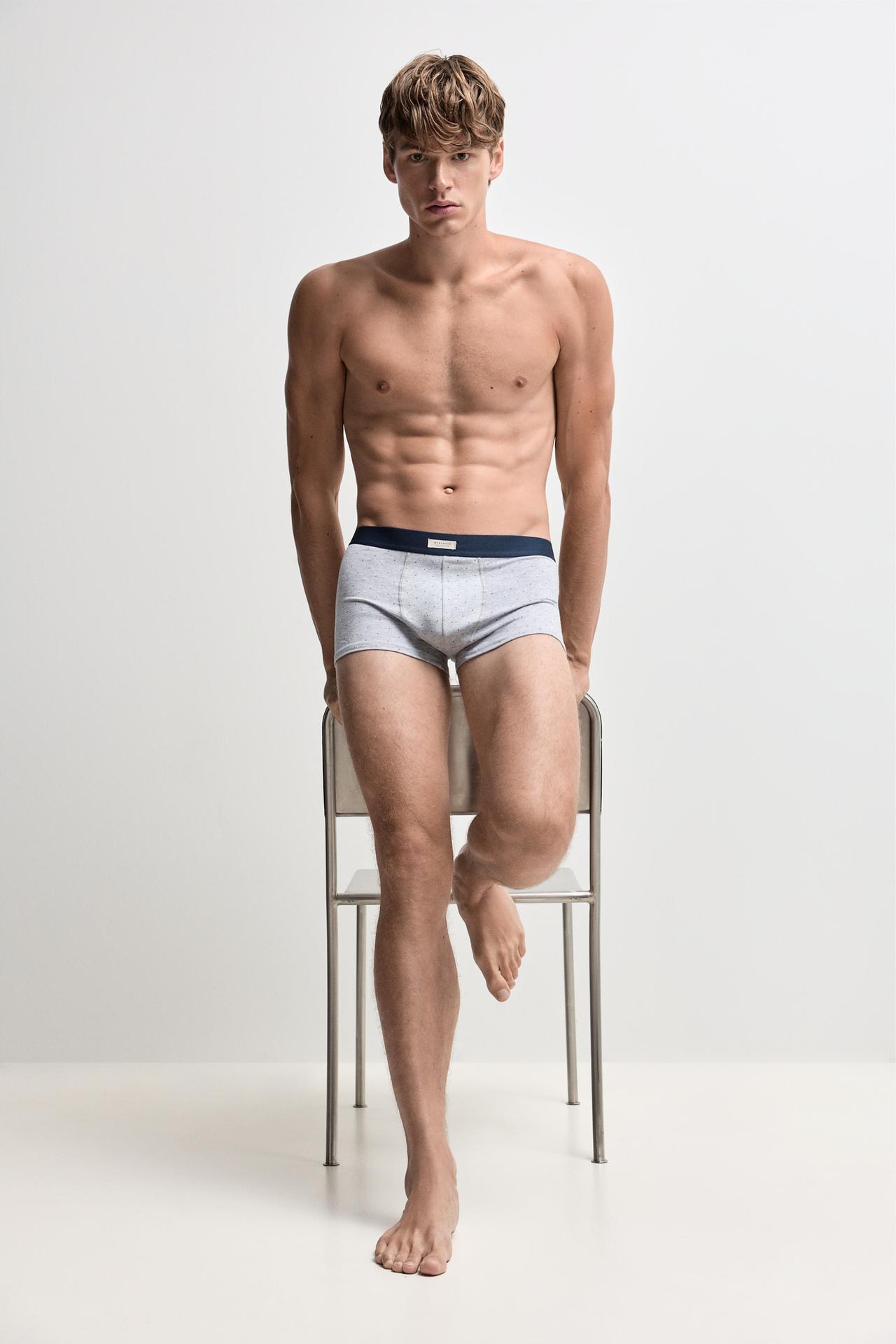 Printed boxers 5-pack — PALE GREY