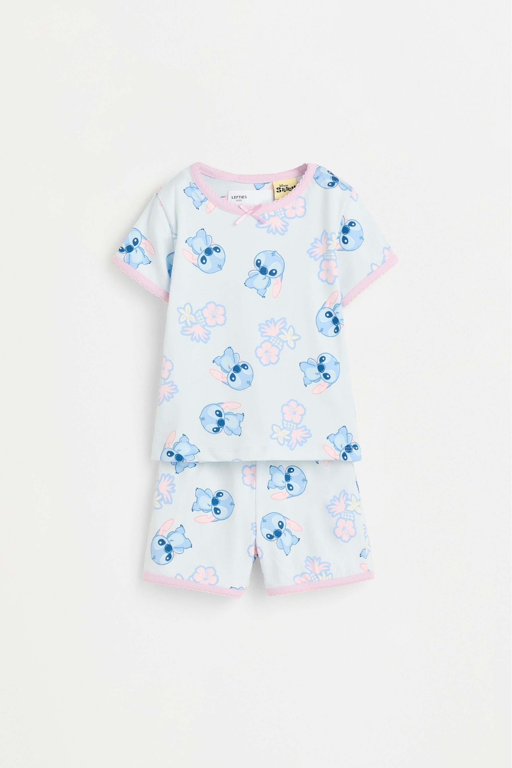 Stitch ©Disney scalloped trim pyjamas — DARK BLUE