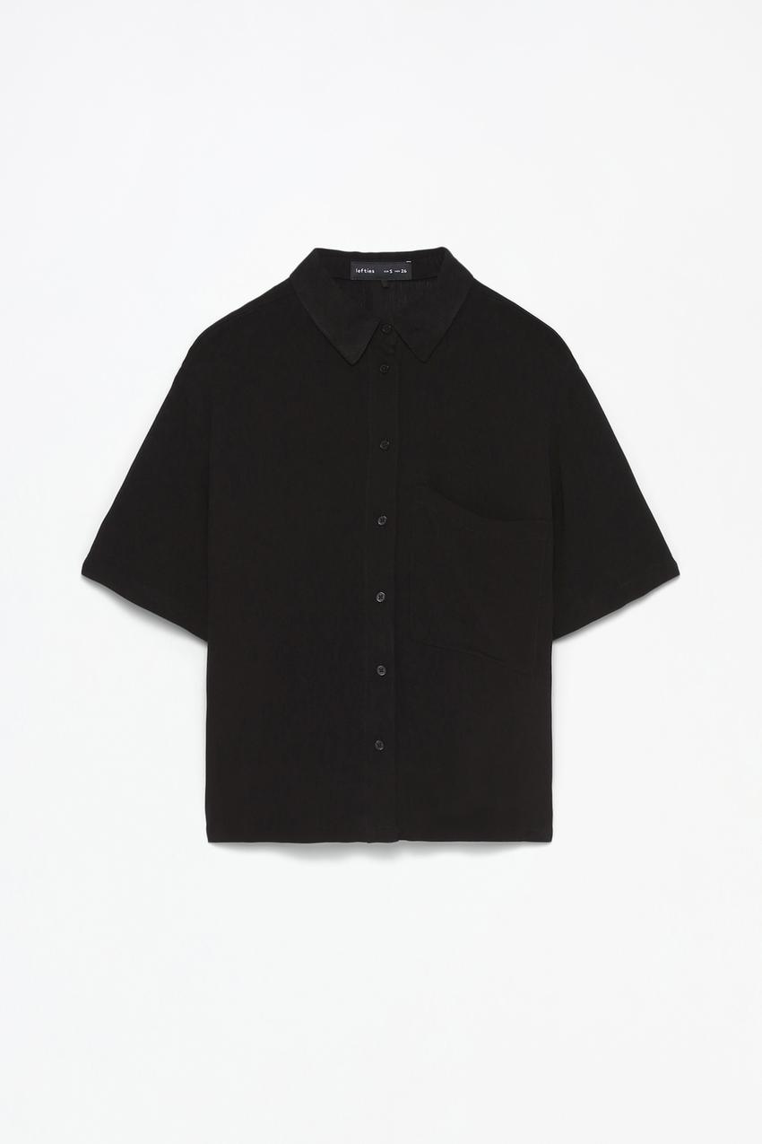 Camisa manga corta textura De Hombro BOLSOS Mujer Lefties