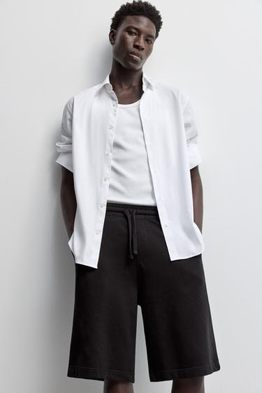 Baggy tracksuit Bermuda shorts — BLACK 5