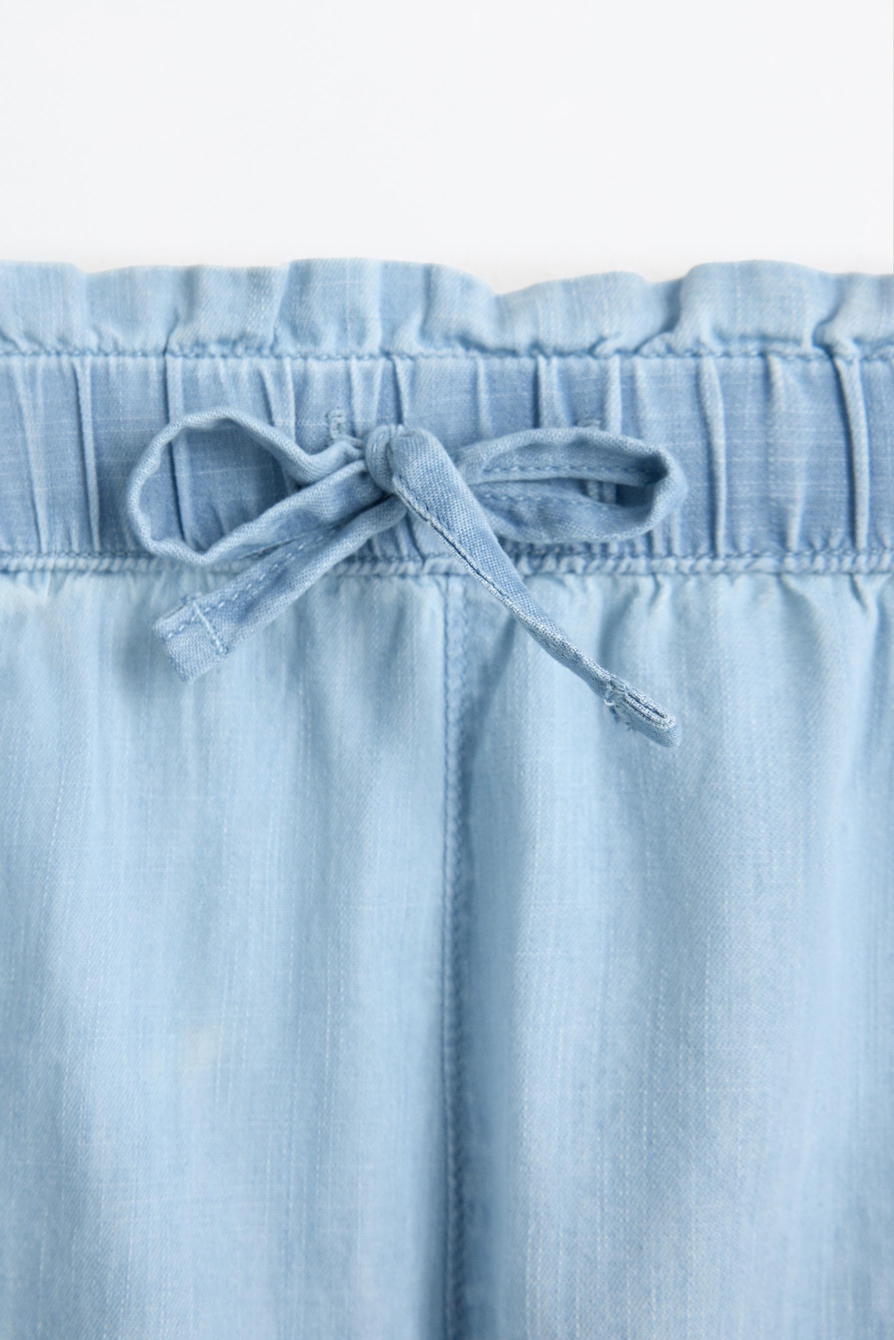 Lightweight denim shorts — FADED BLUE
