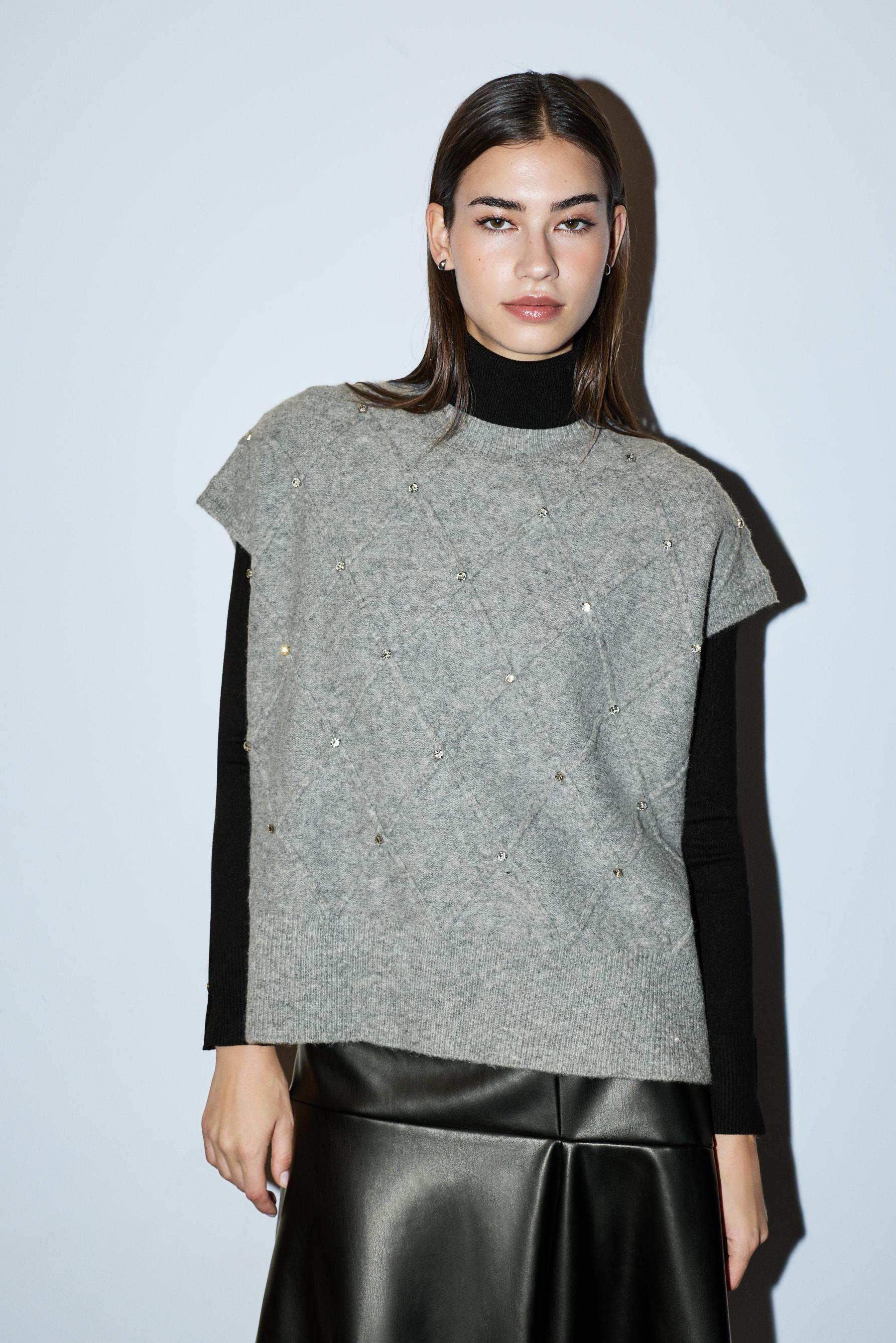 Chaleco apliques brillantes