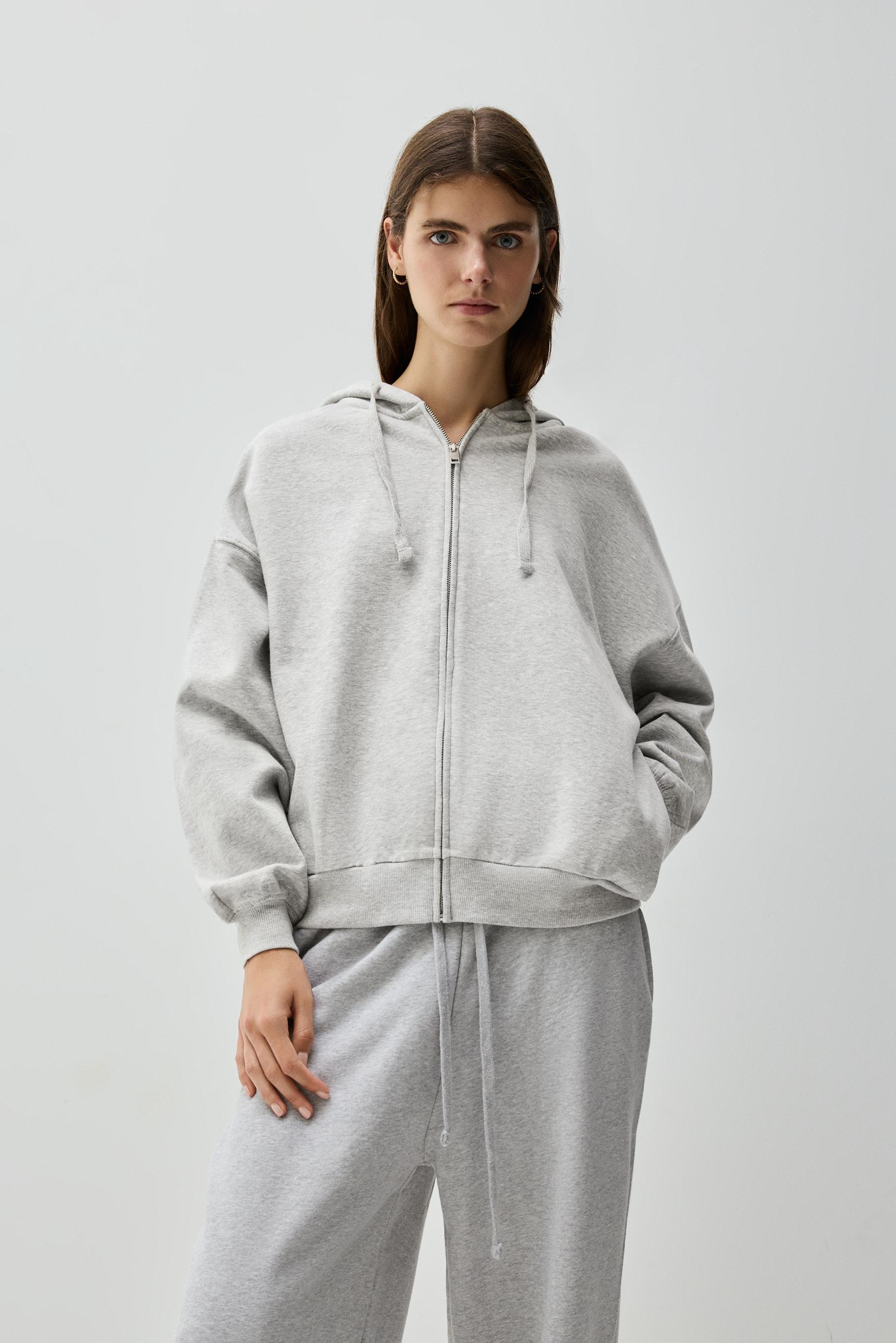 Sudadera cremallera oversize